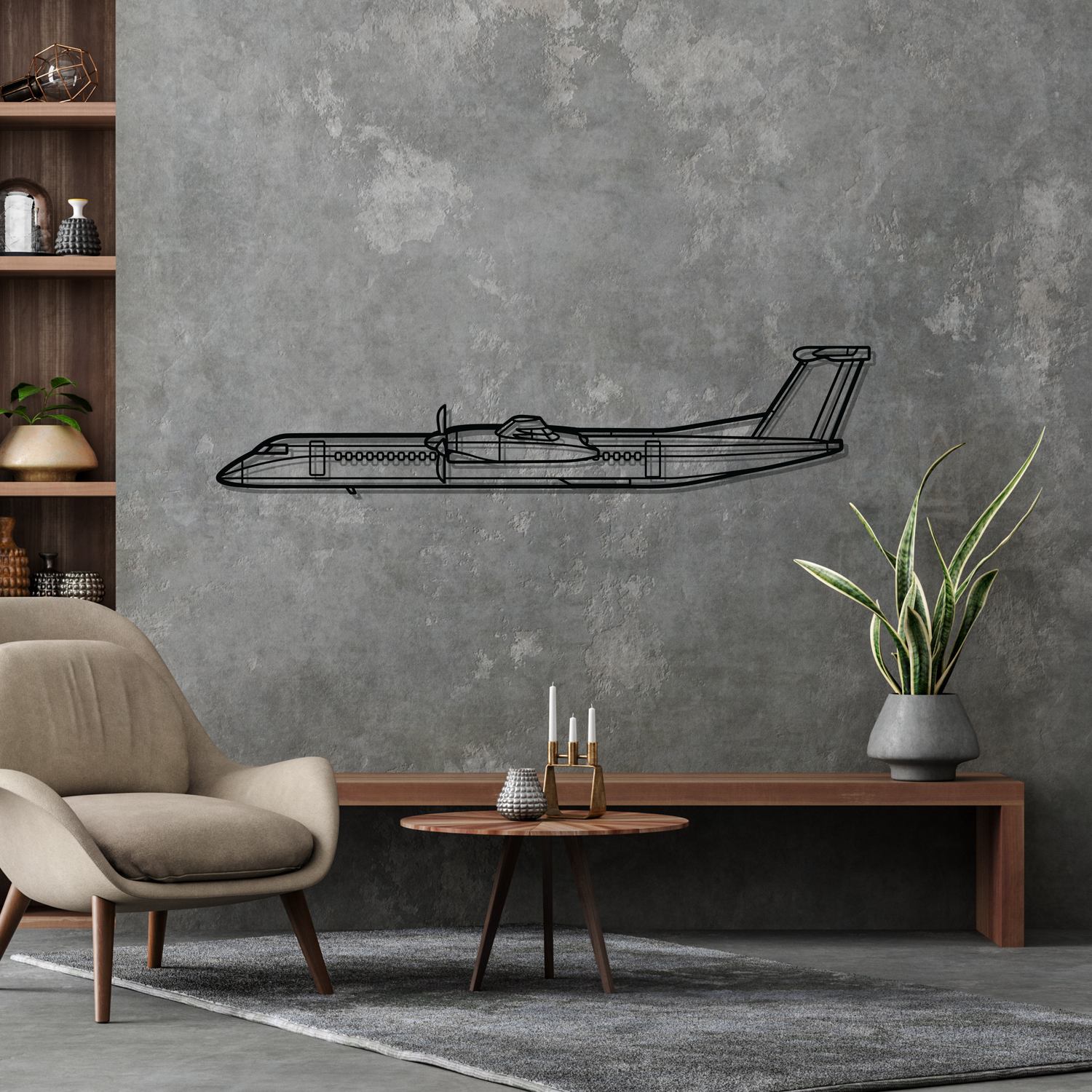 Décoration murale en métal - Dash 8 aircraftvibes