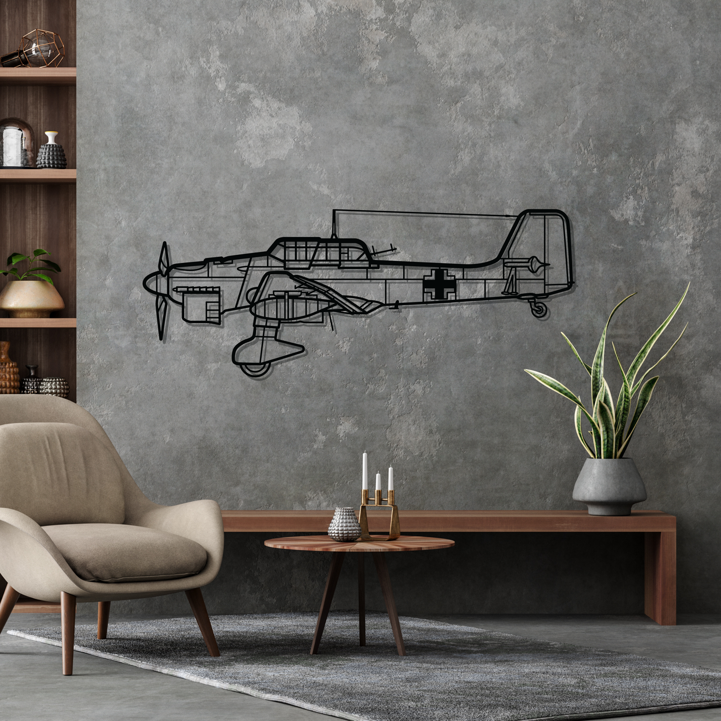 Décoration murale en métal - Stuka JU-87