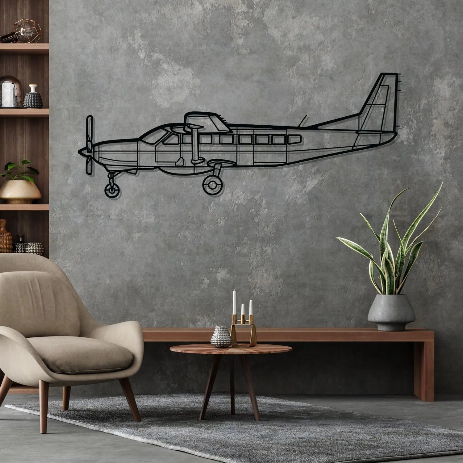 Décoration murale en métal - 208B Grand aircraftvibes