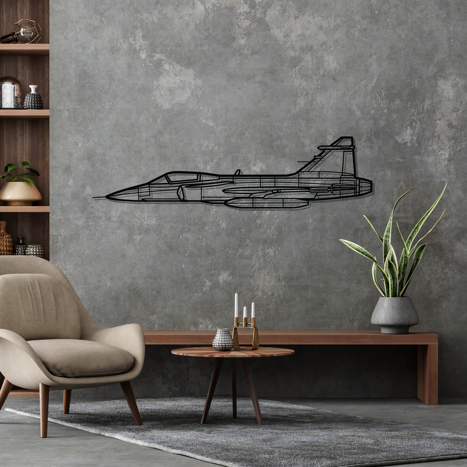 Décoration murale en métal - JAS 39 aircraftvibes