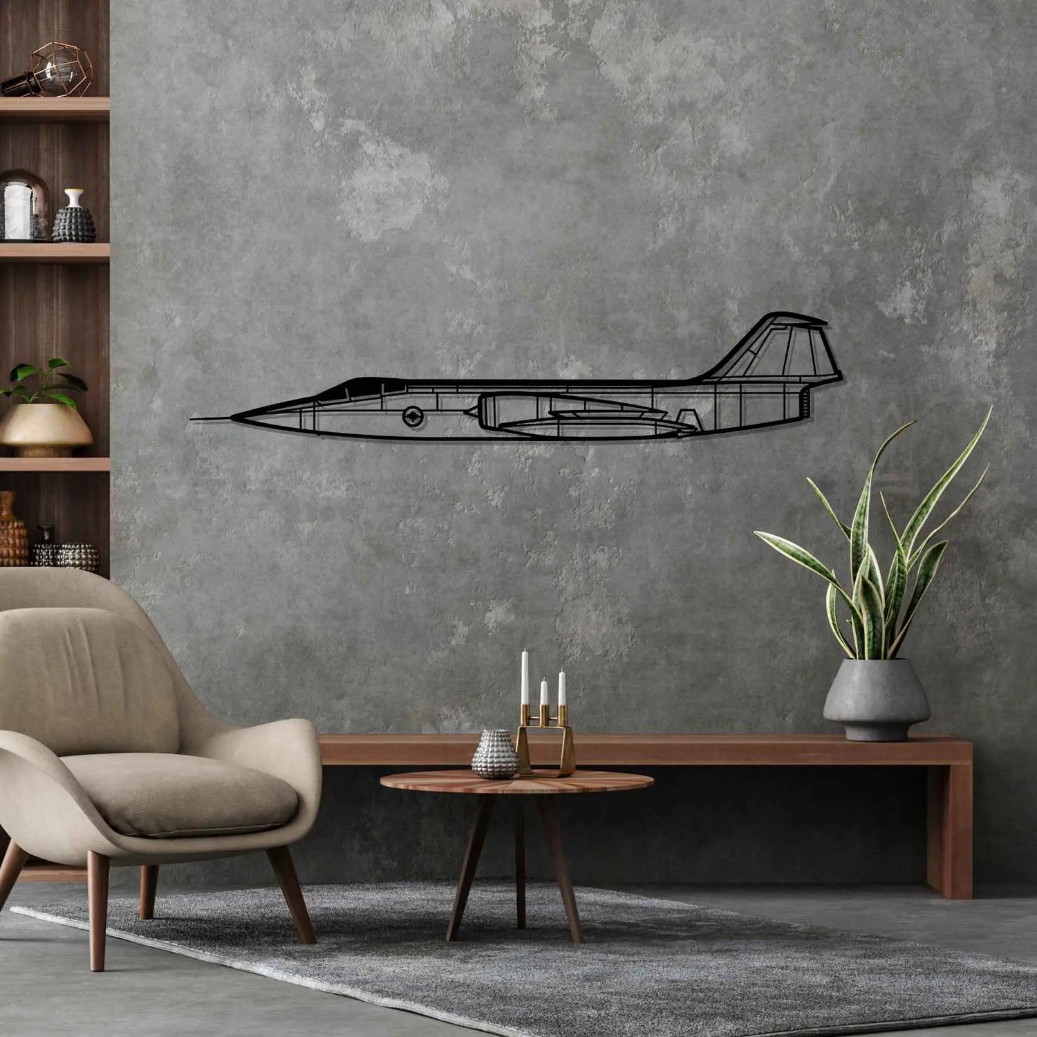 Décoration murale en métal - CF-104 Silhouette aircraftvibes