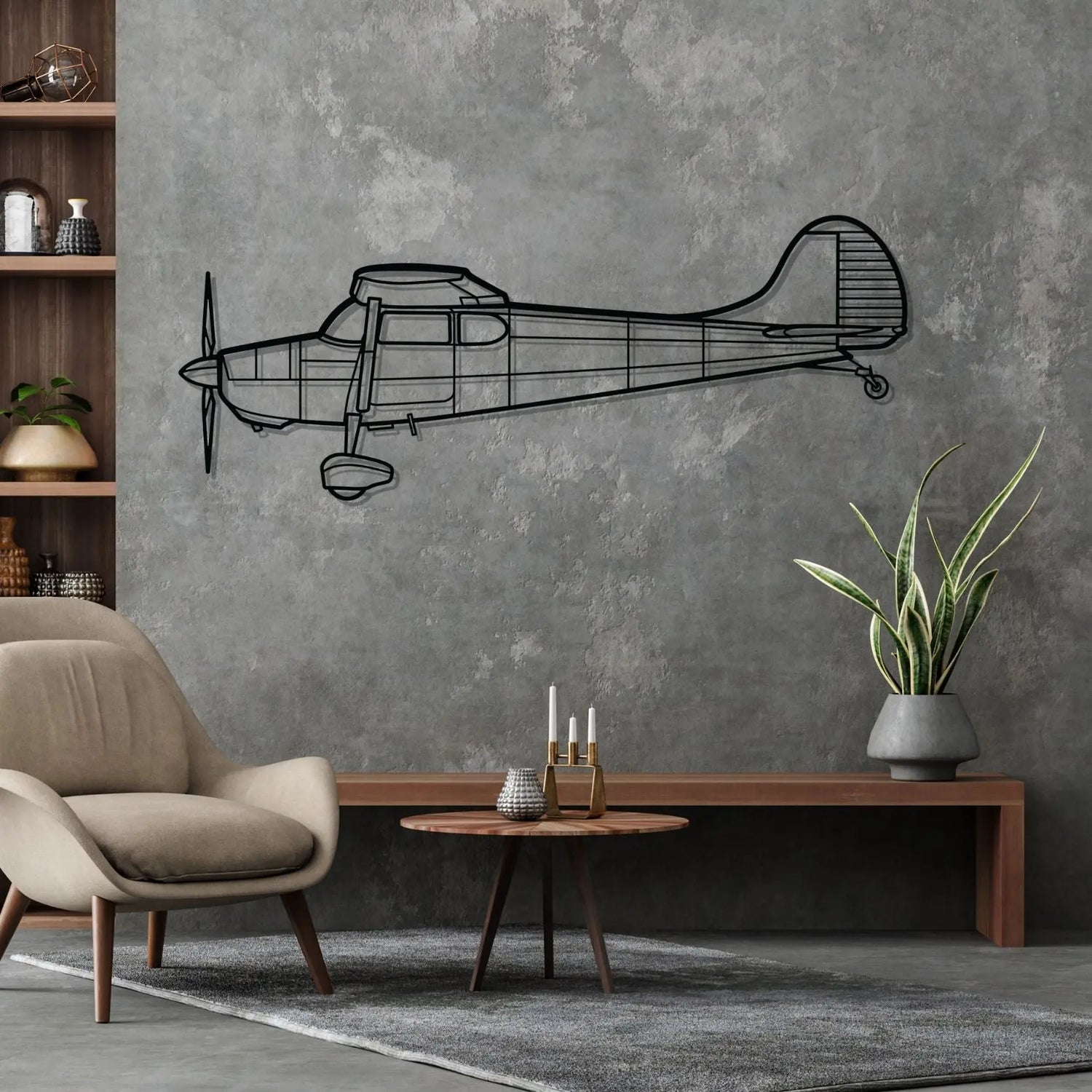 Décoration murale en métal - 170B Silhouette aircraftvibes