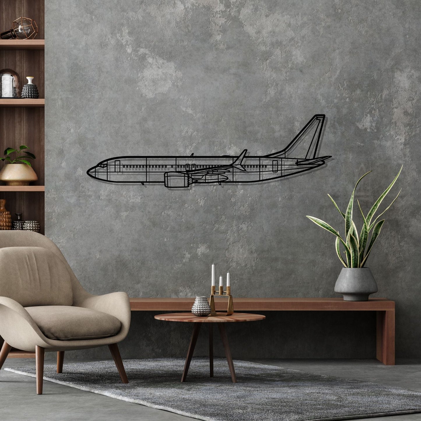 Décoration murale en métal - 737 Silhouette