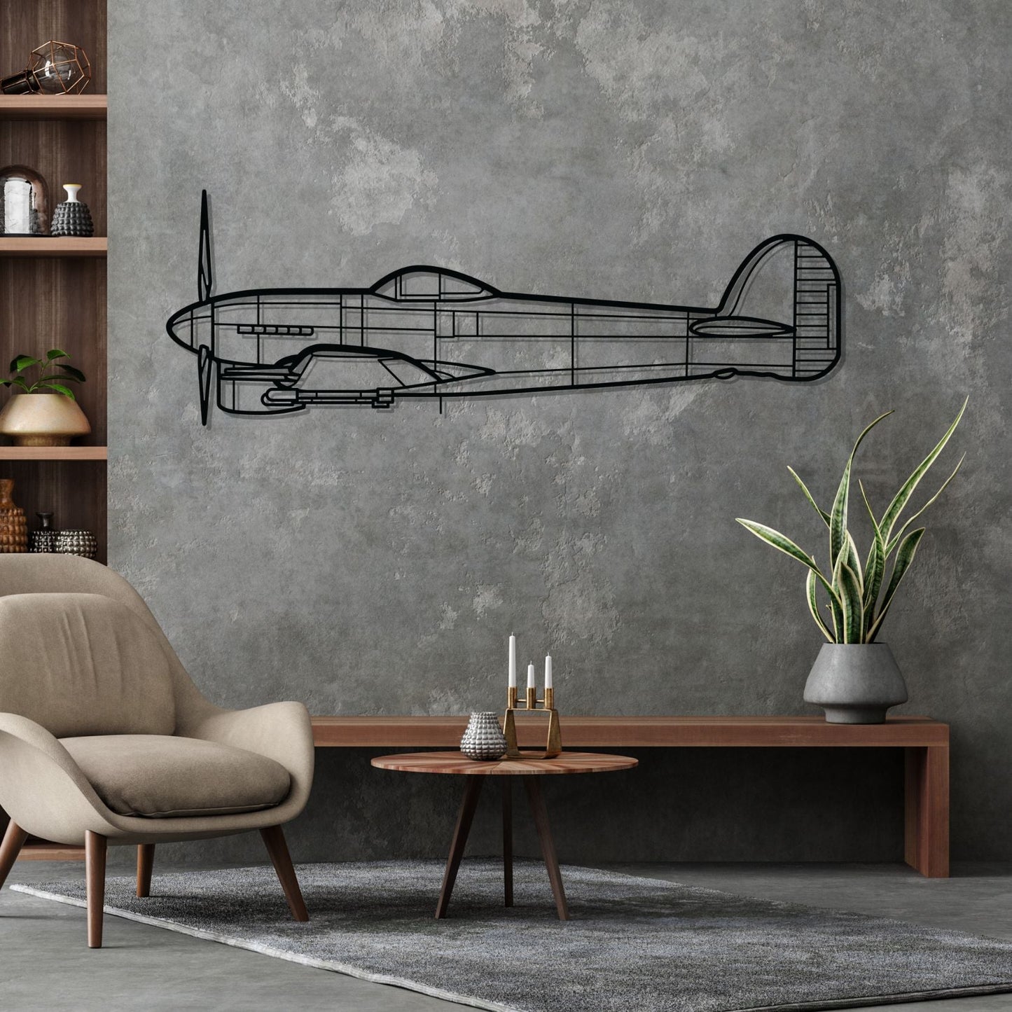 Décoration murale en métal - Typhoon Silhouette