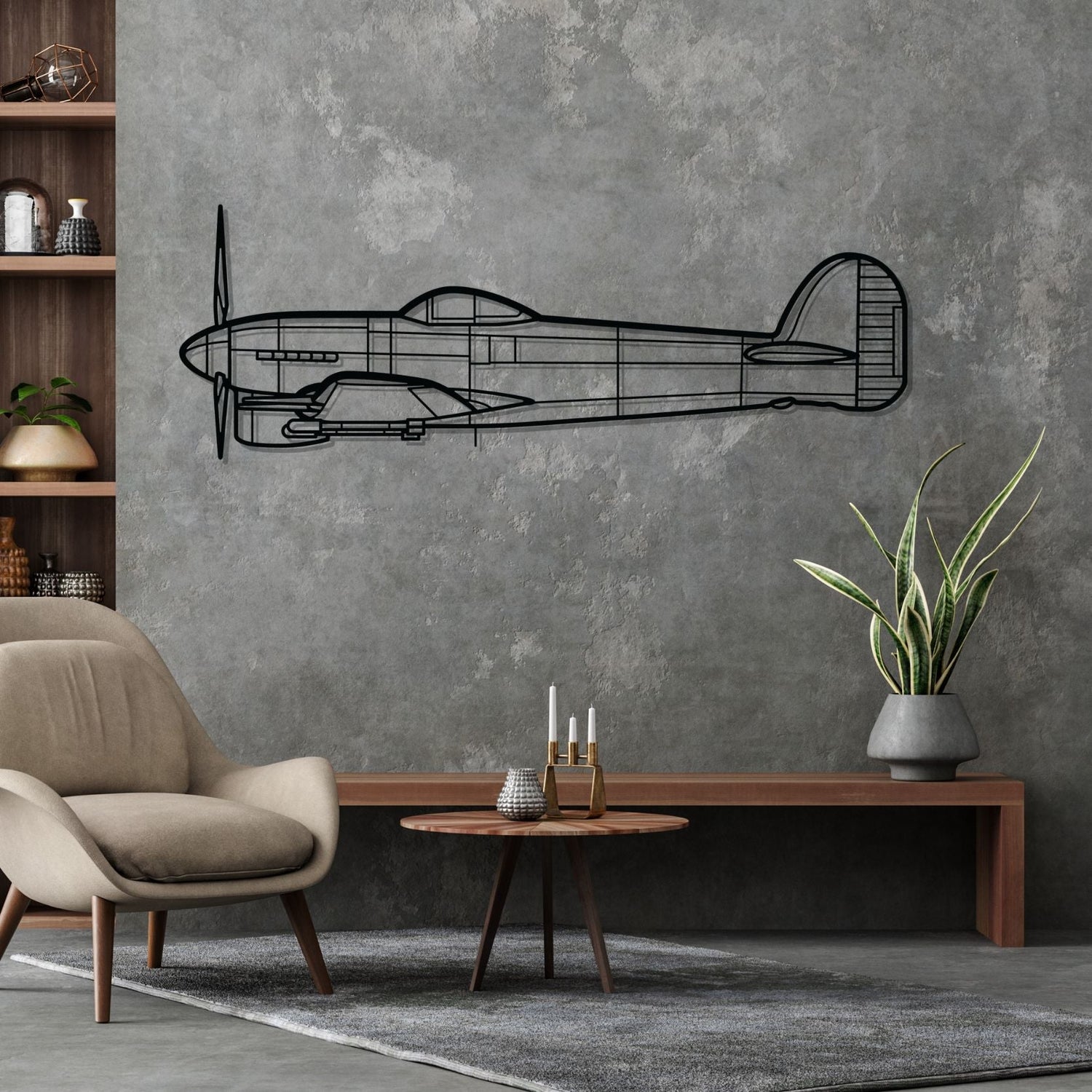 Décoration murale en métal - Typhoon Silhouette aircraftvibes