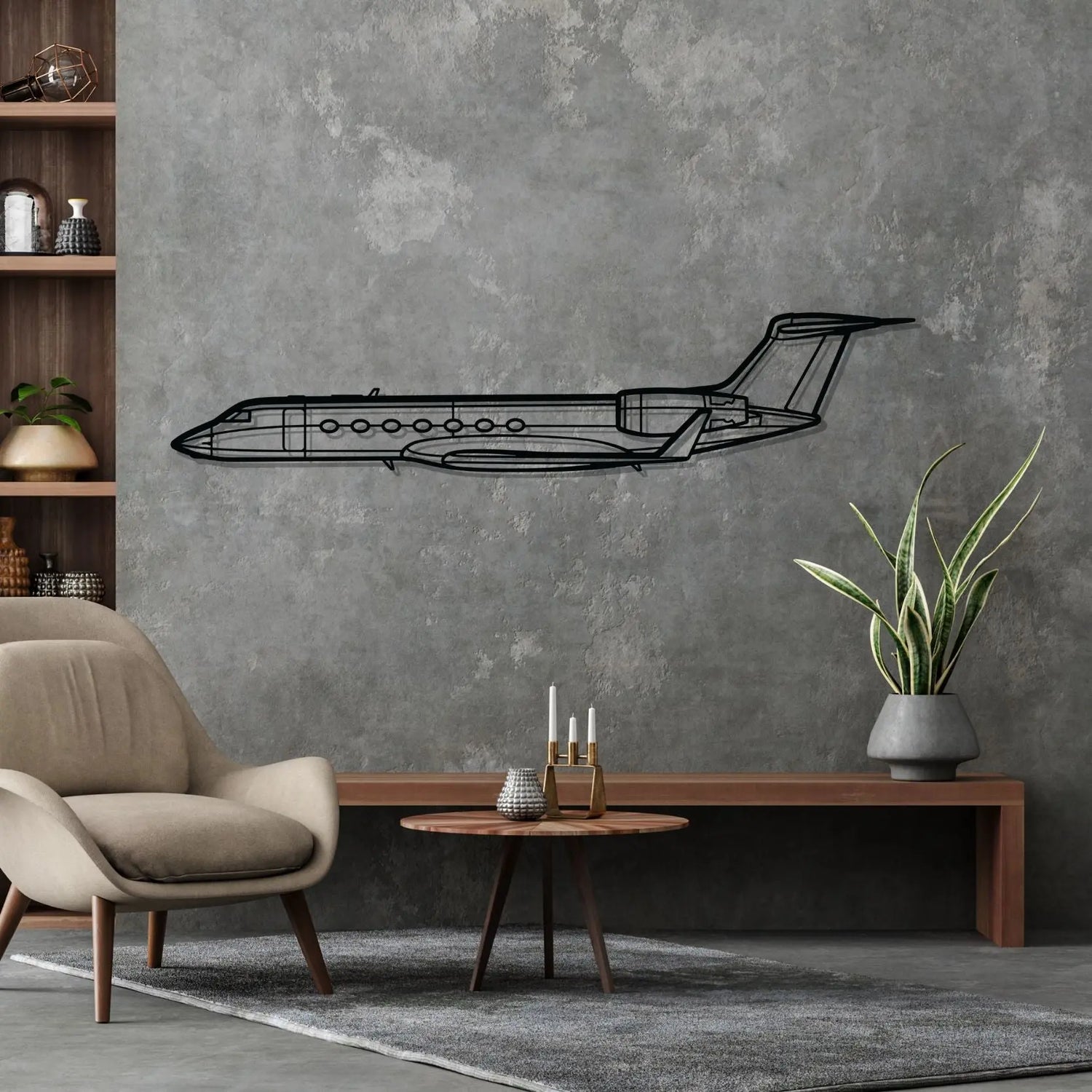 Décoration murale en métal - G550 Silhouette aircraftvibes