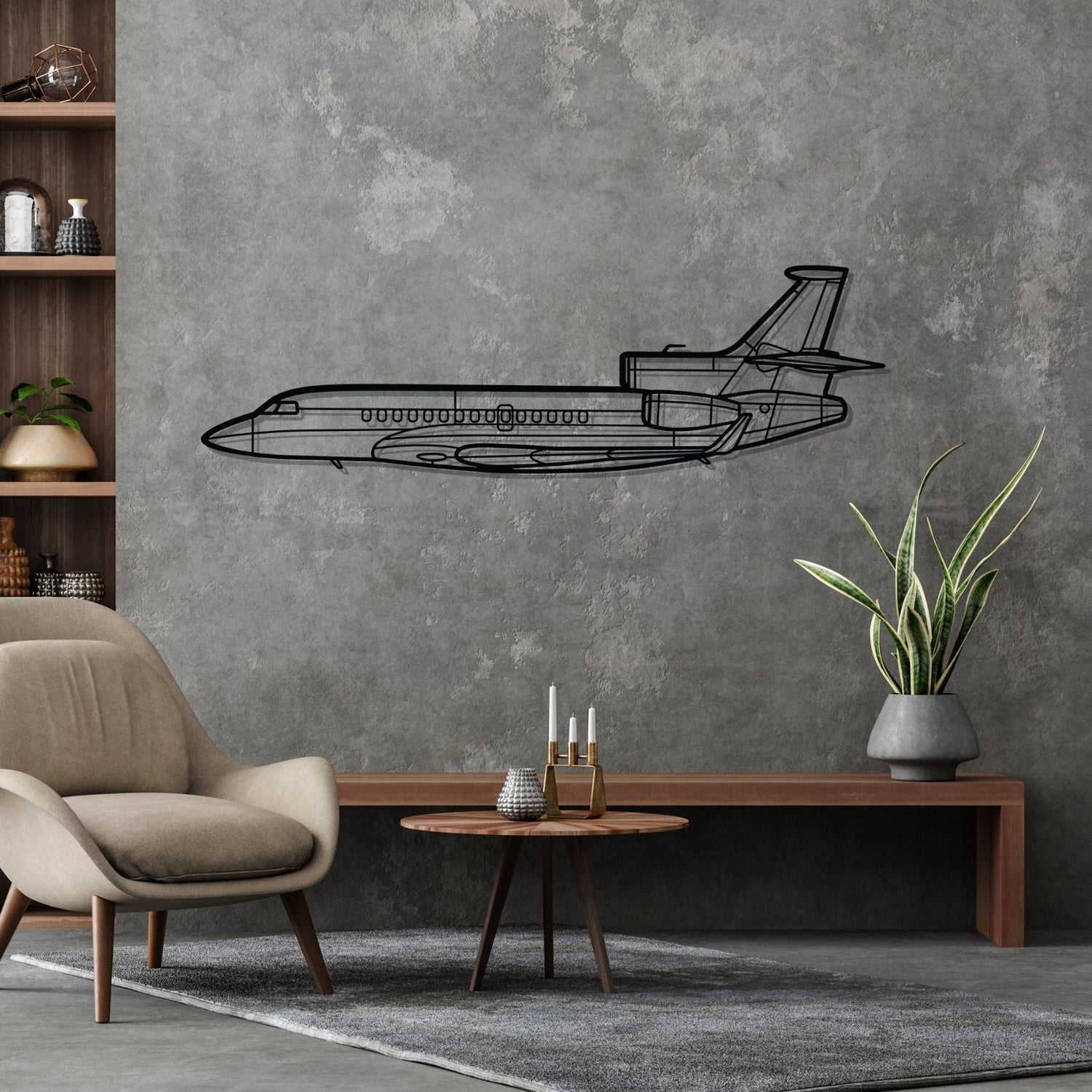 Décoration murale en métal - Falcon 7X aircraftvibes