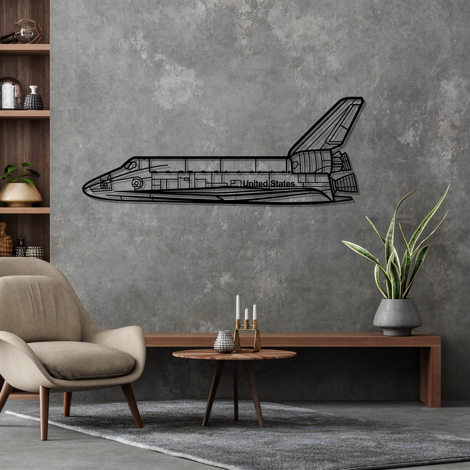 Décoration murale en métal - Space Shuttle aircraftvibes