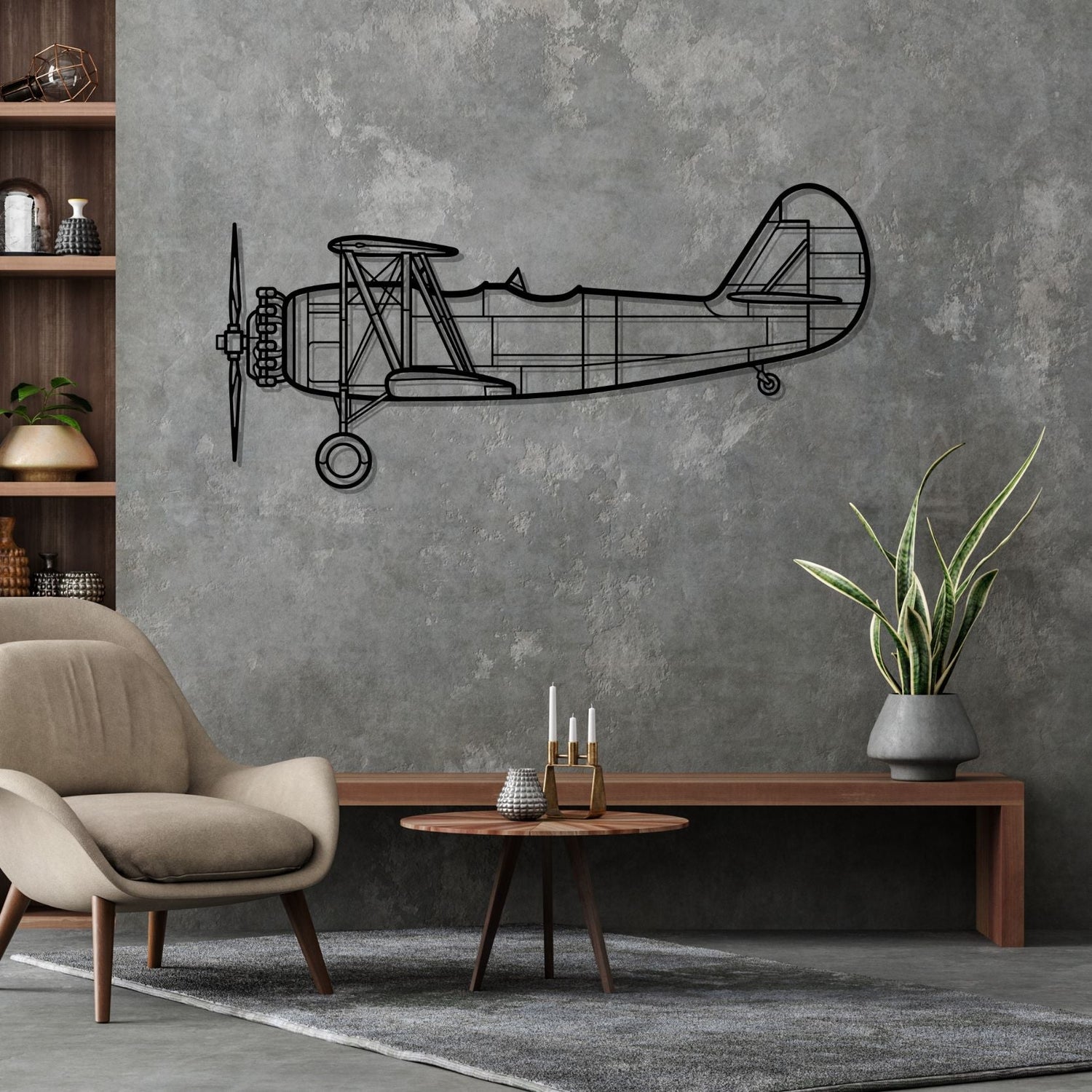Décoration murale en métal - N3N-3 Silhouette aircraftvibes