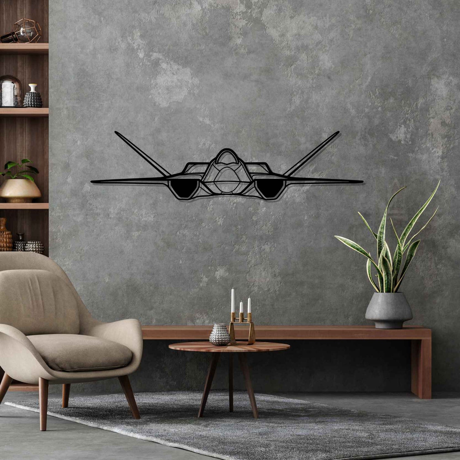 Décoration murale en métal - YF-23 Front aircraftvibes