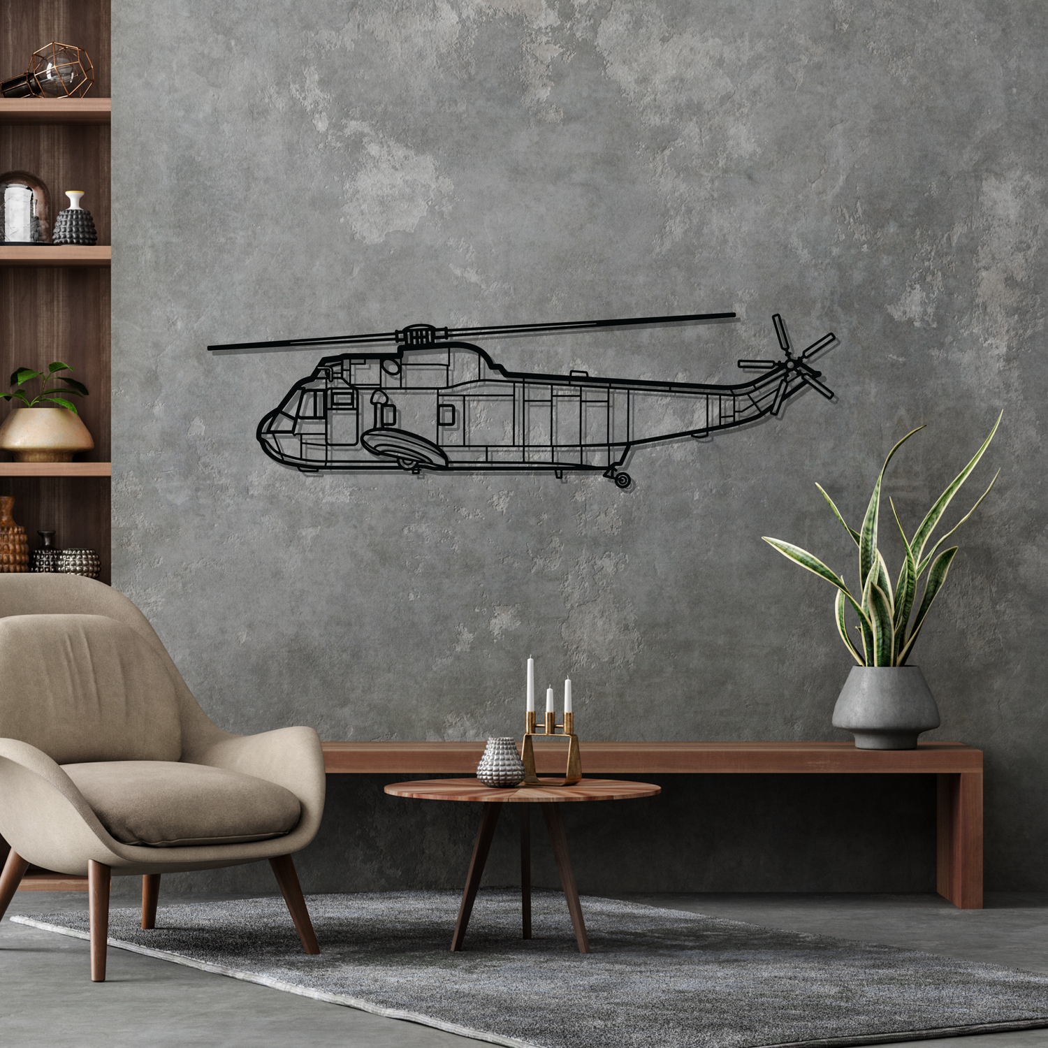 Décoration murale en métal - SH-3 Sea aircraftvibes