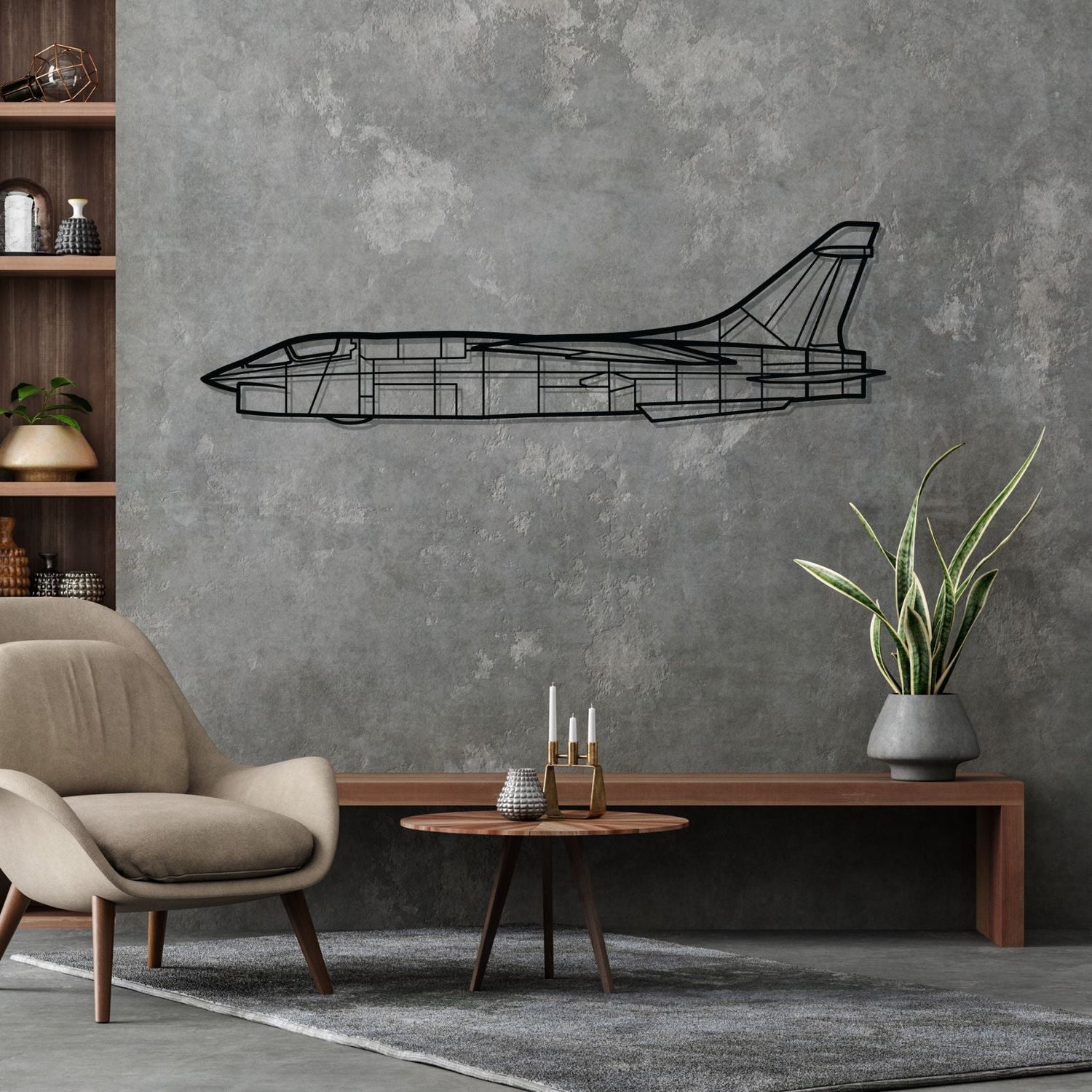 Décoration murale en métal - RF-8G Silhouette aircraftvibes