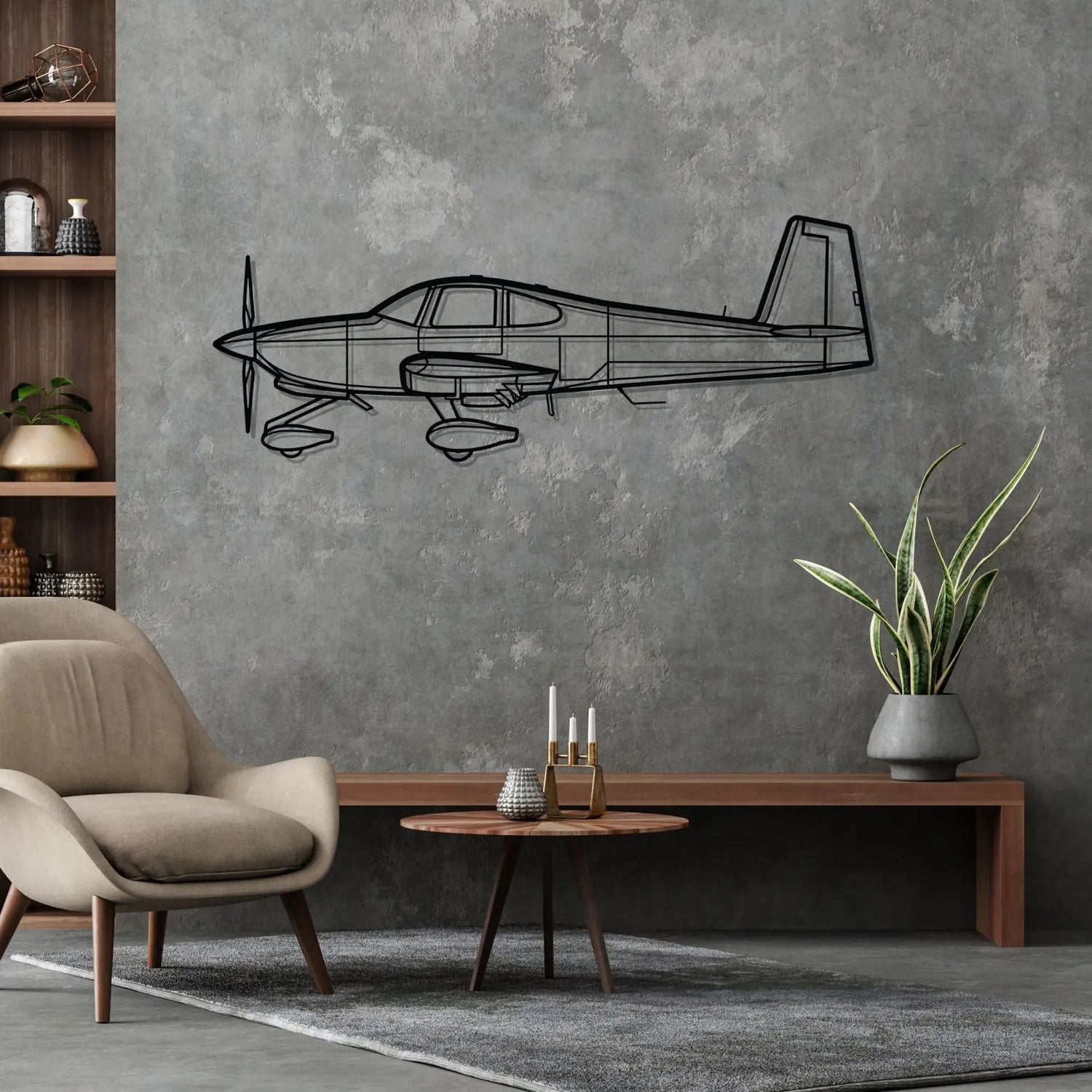 Décoration murale en métal - RV-10 Silhouette aircraftvibes