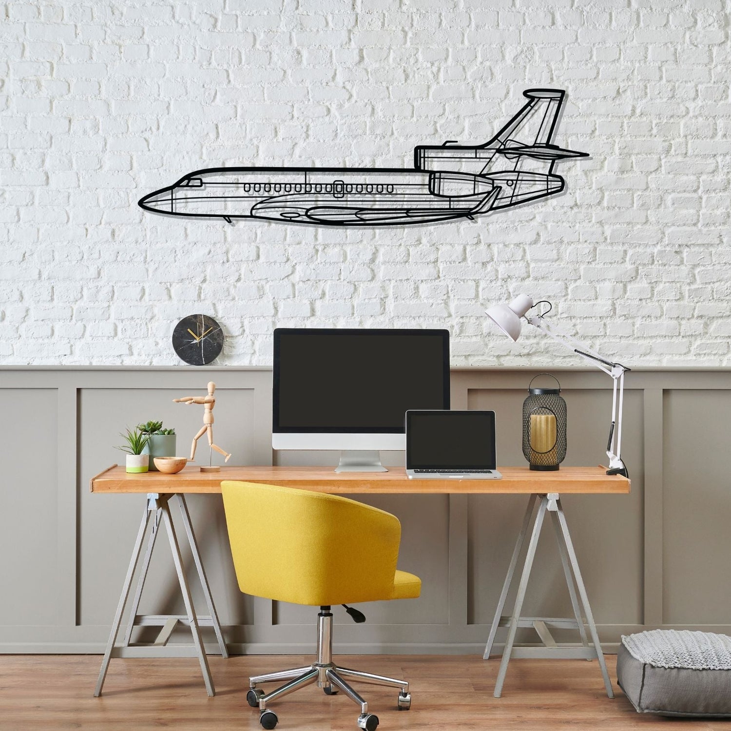 Décoration murale en métal - Falcon 7X aircraftvibes