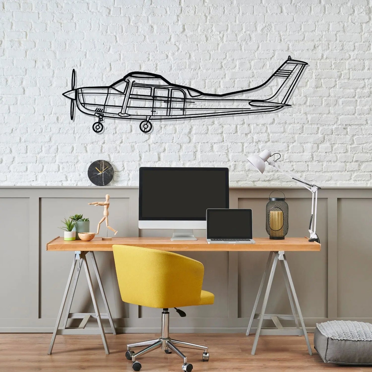 Décoration murale en métal - 206 Silhouette aircraftvibes