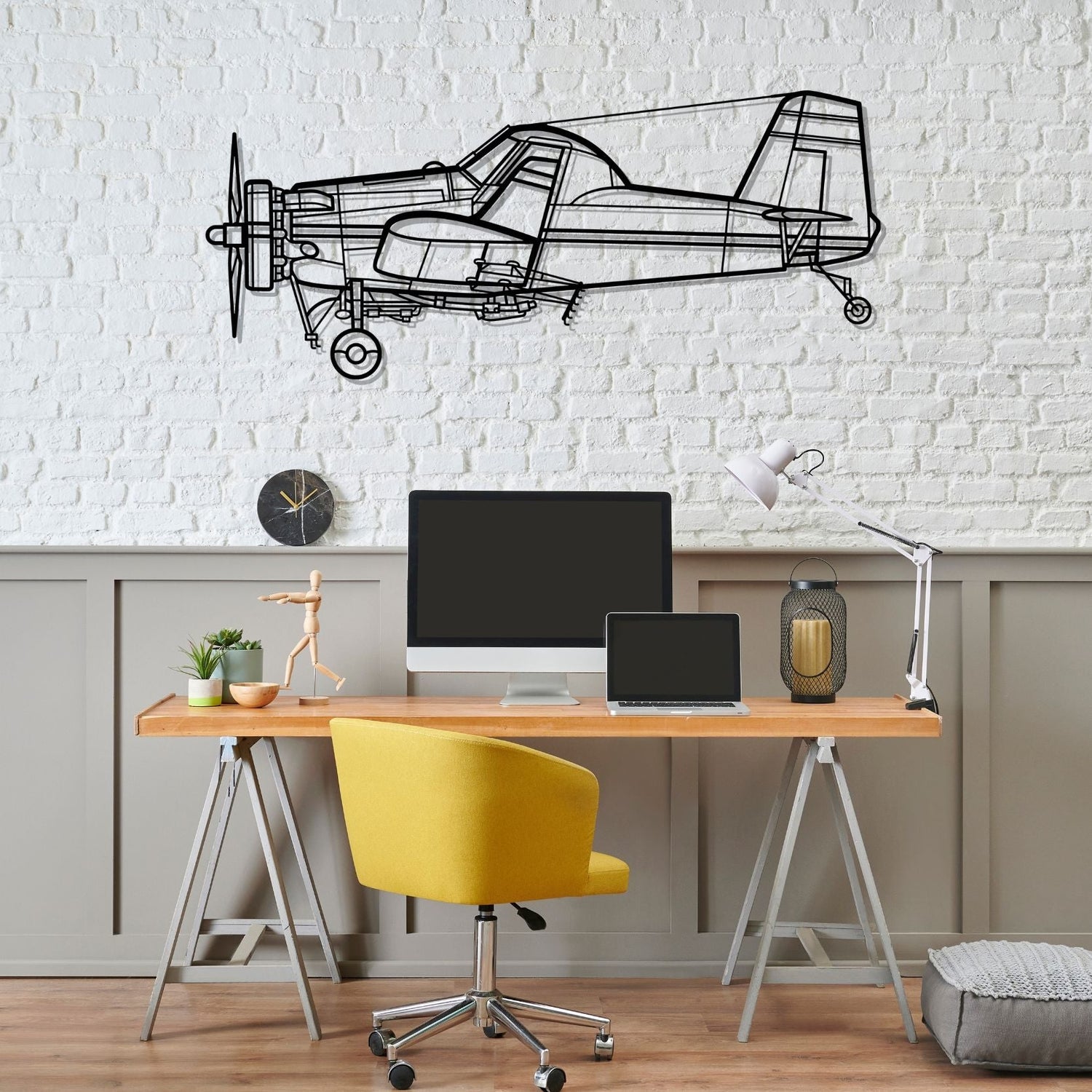 Décoration murale en métal - AT-301 Silhouette aircraftvibes