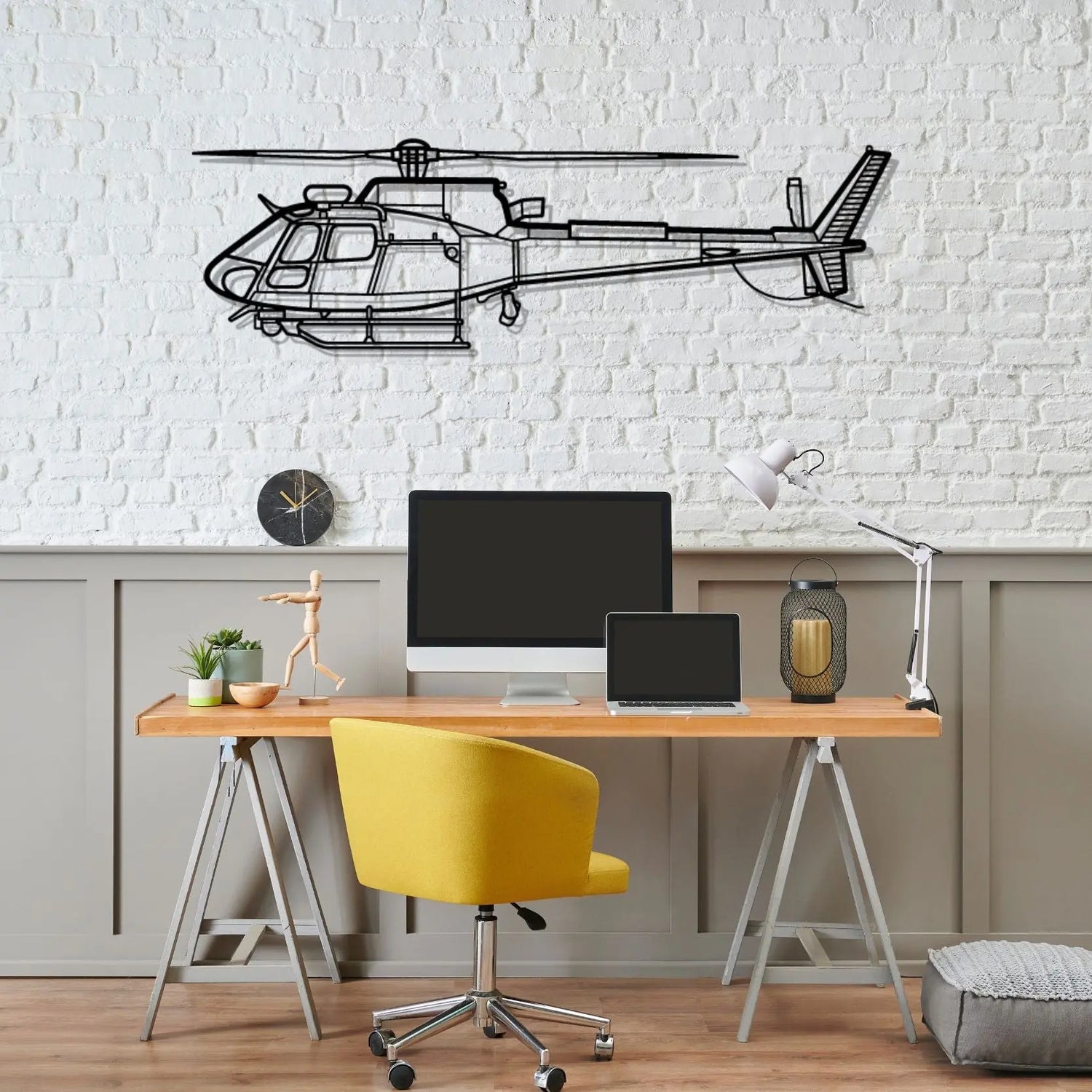 Décoration murale en métal - H125E Silhouette aircraftvibes