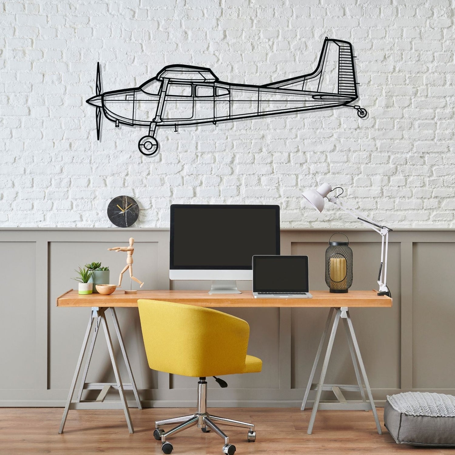 Décoration murale en métal - 180K Silhouette aircraftvibes