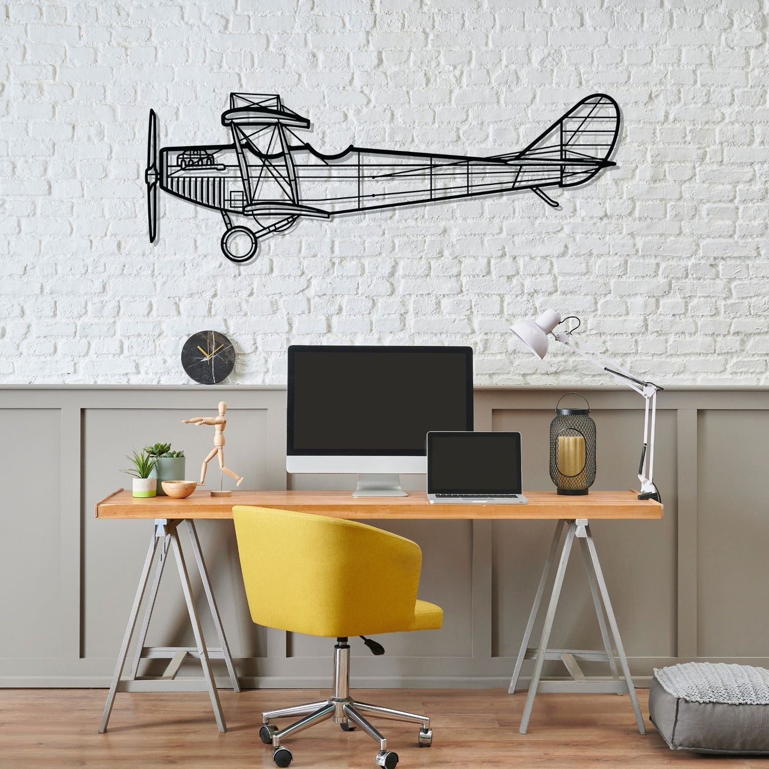 Décoration murale en métal - JN-4A Silhouette aircraftvibes