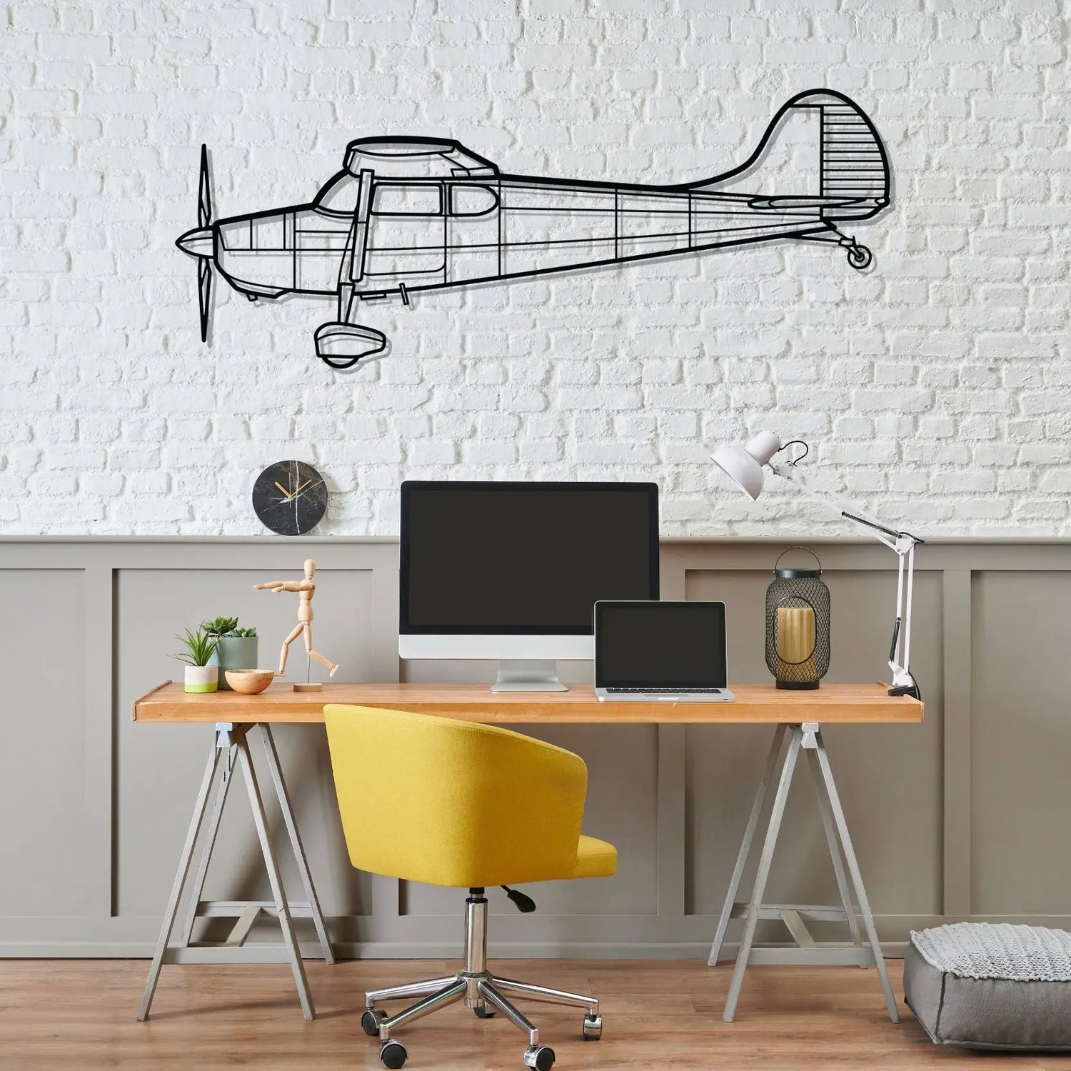 Décoration murale en métal - 170B Silhouette aircraftvibes