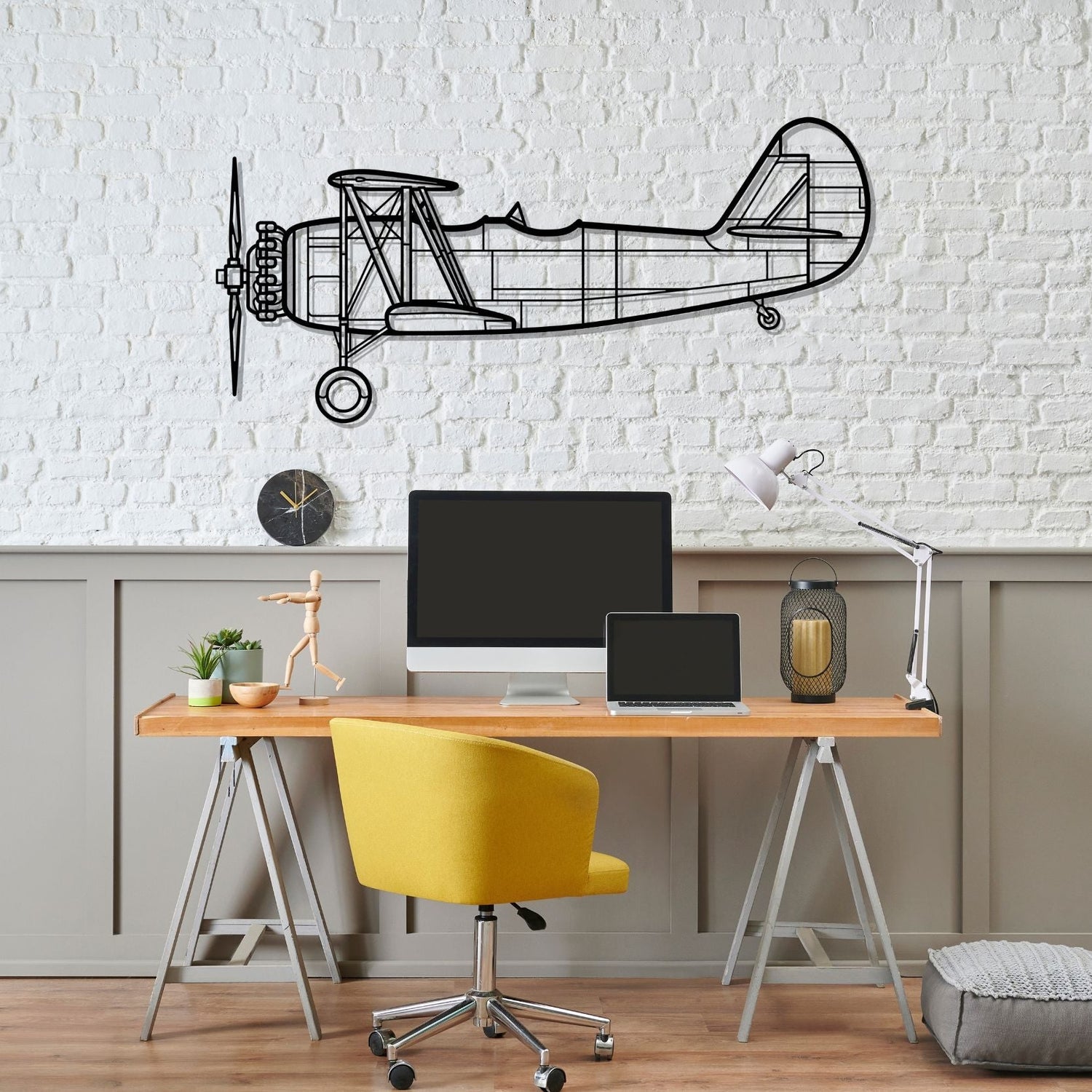 Décoration murale en métal - N3N-3 Silhouette aircraftvibes