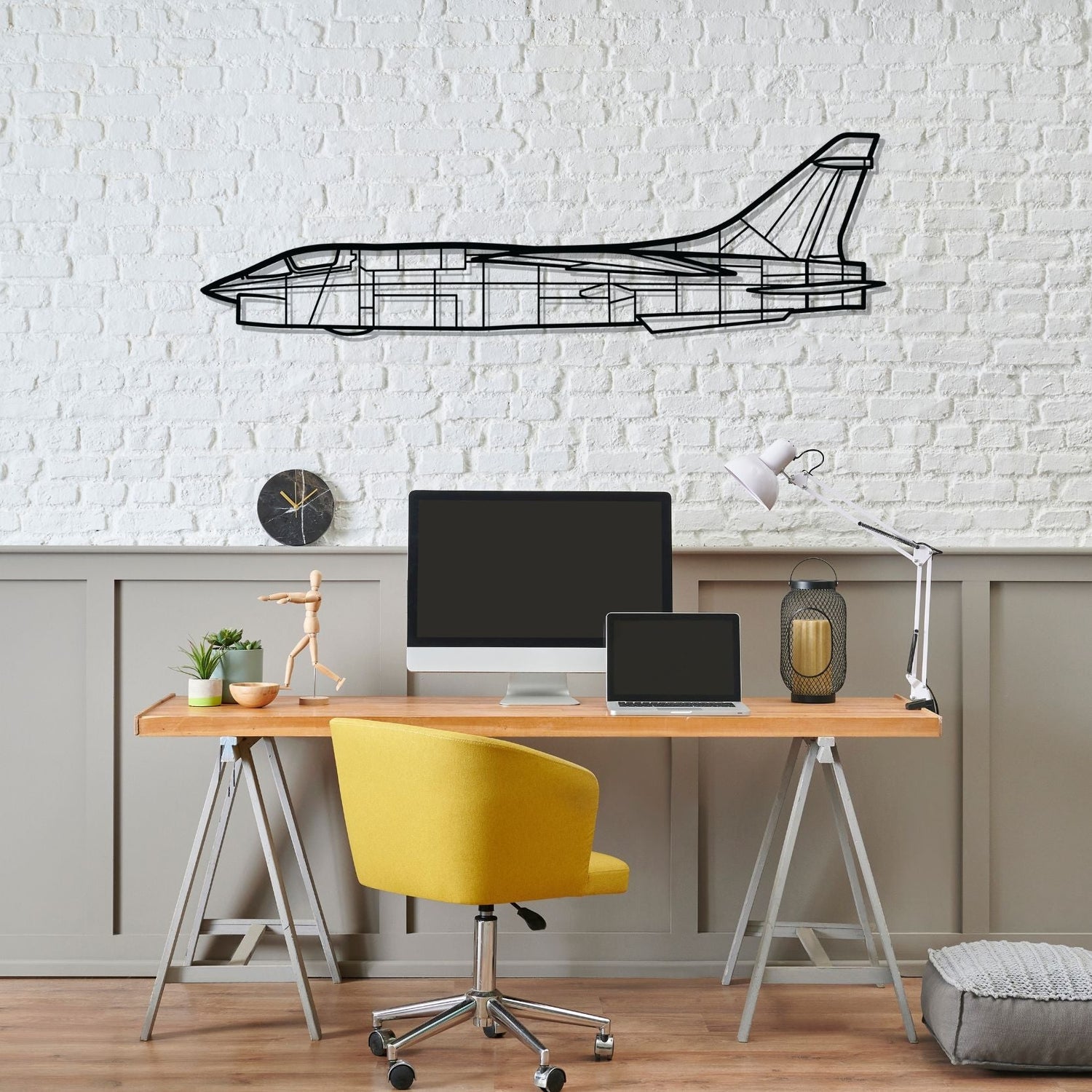 Décoration murale en métal - RF-8G Silhouette aircraftvibes