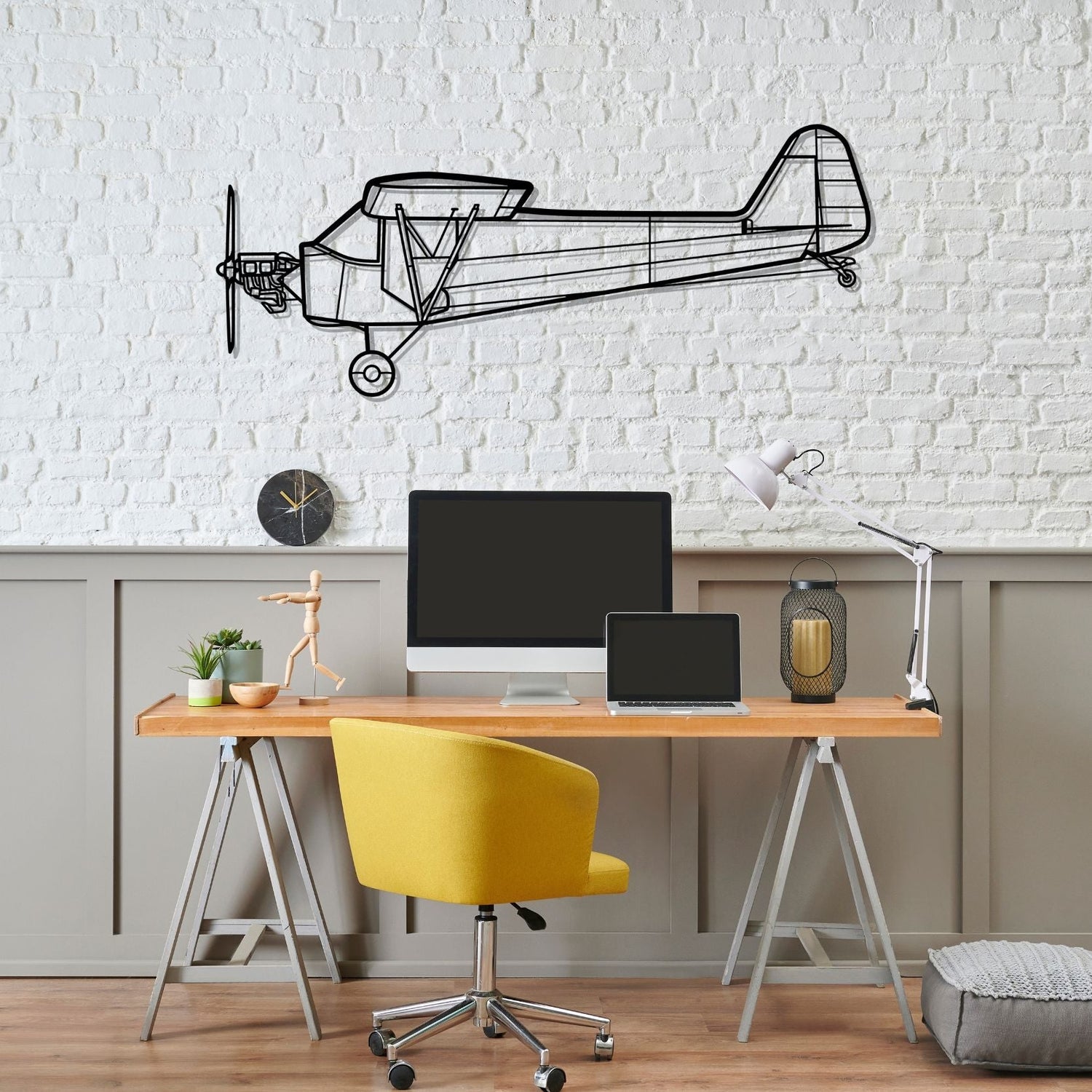 Décoration murale en métal - Piper J-3 aircraftvibes