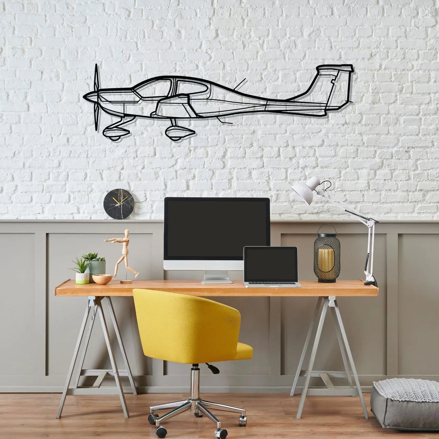 Décoration murale en métal - DA40 Silhouette aircraftvibes