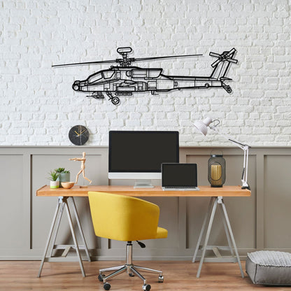 Décoration murale en métal - AH-64D Apache
