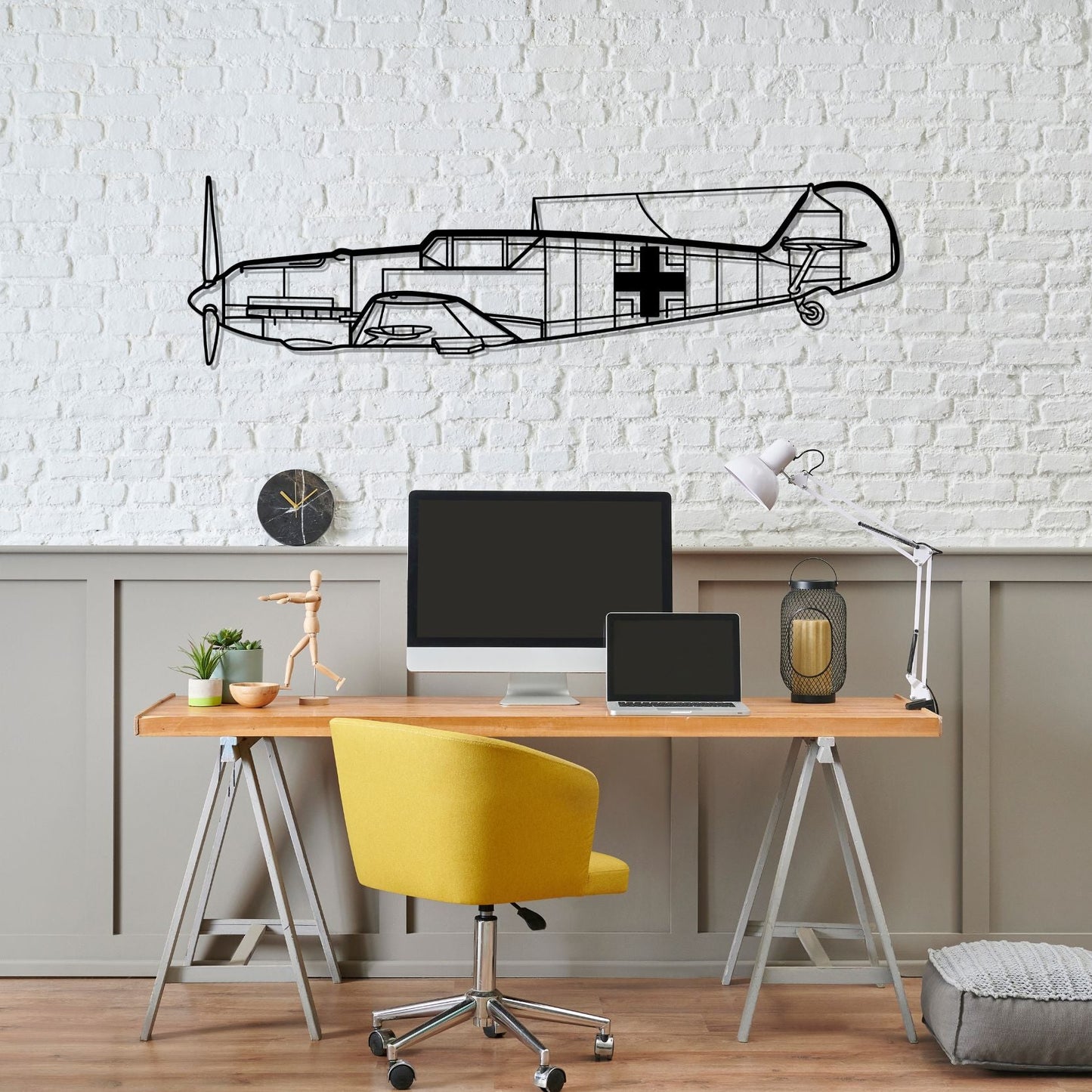 Décoration murale en métal - BF109 Silhouette