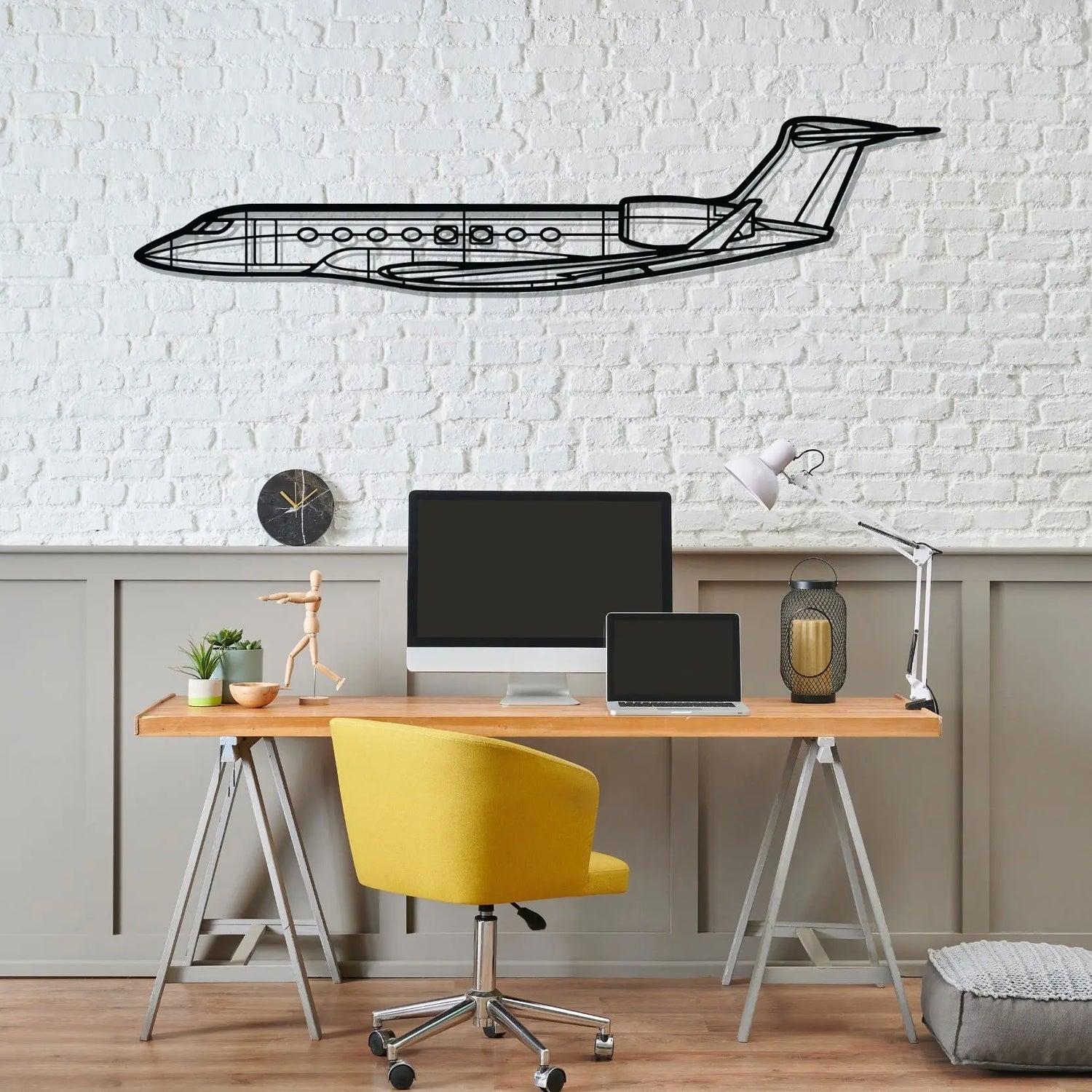 Décoration murale en métal - G650 Silhouette aircraftvibes