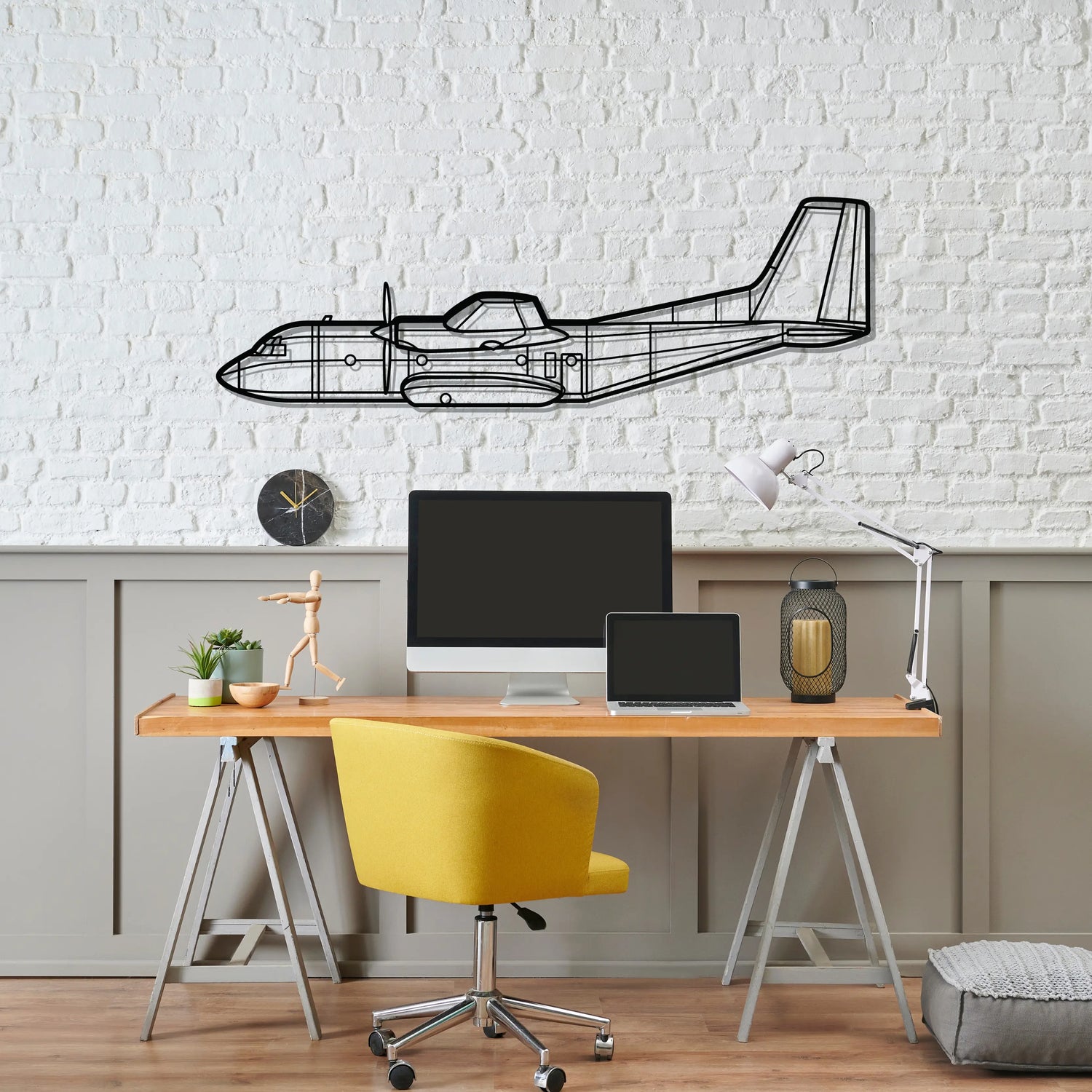Décoration murale en métal - C-160 Silhouette aircraftvibes