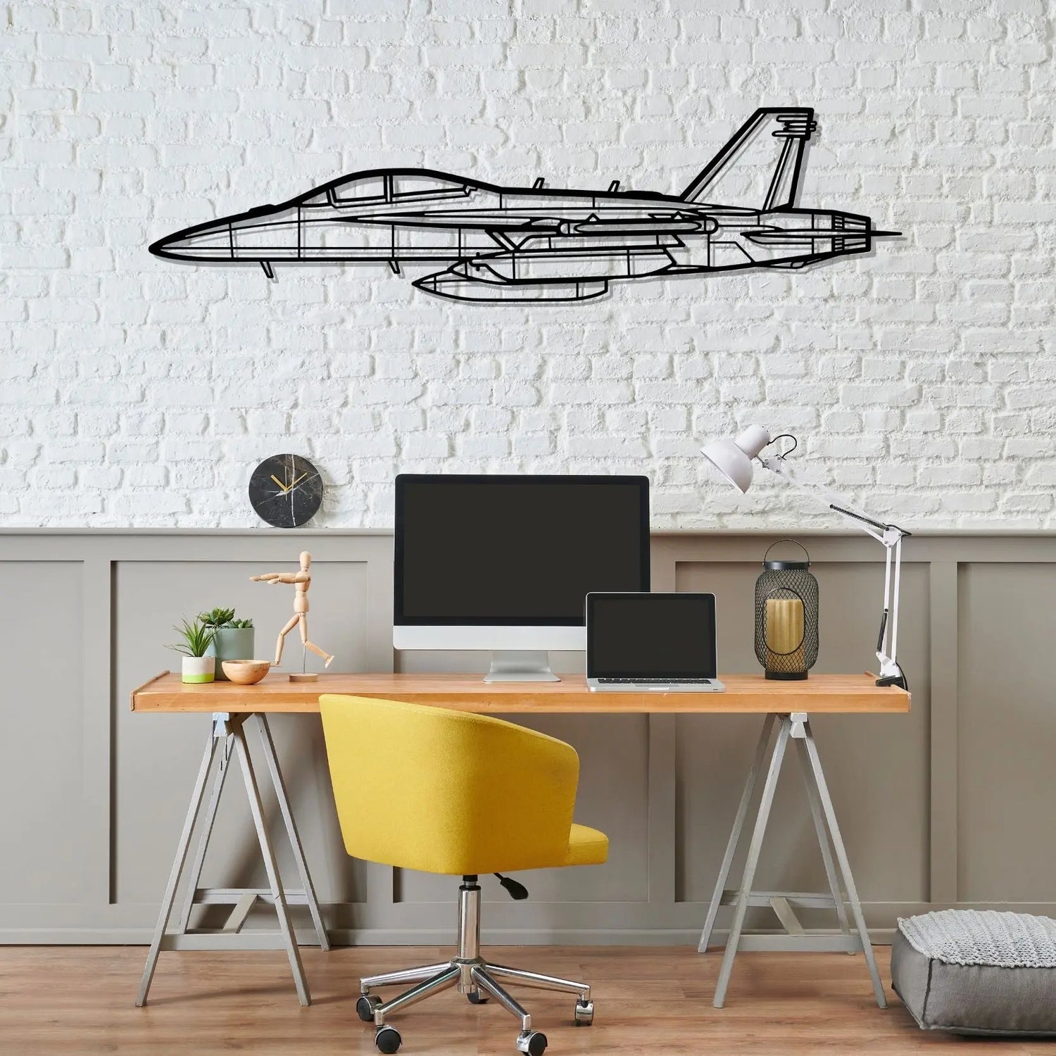 Décoration murale en métal - EA-18G Silhouette aircraftvibes
