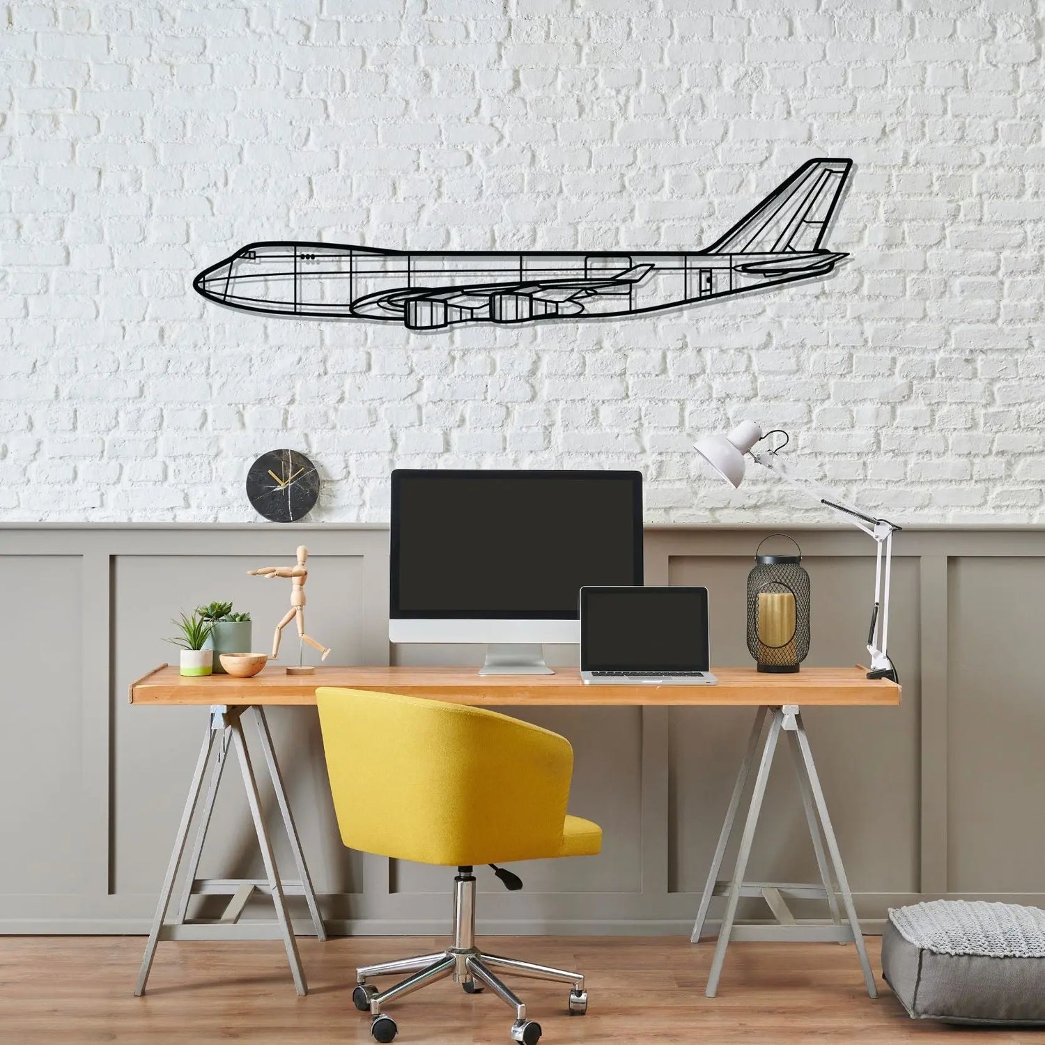 Décoration murale en métal - 747-400F Silhouette aircraftvibes