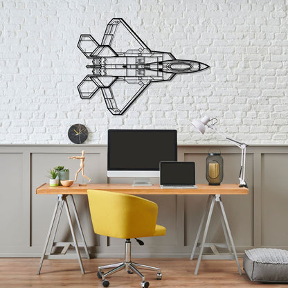 Décoration murale en métal - F-22 Raptor