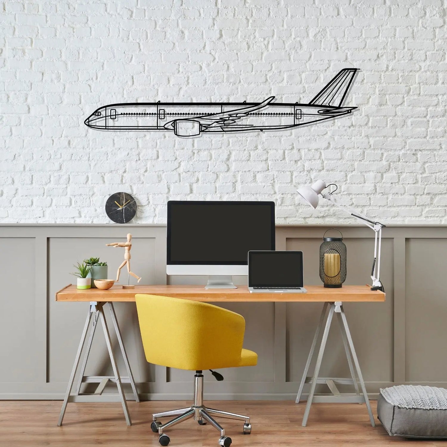 Décoration murale en métal - A350 Silhouette aircraftvibes