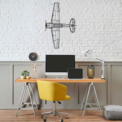 Décoration murale en métal - SNJ-5 Texan