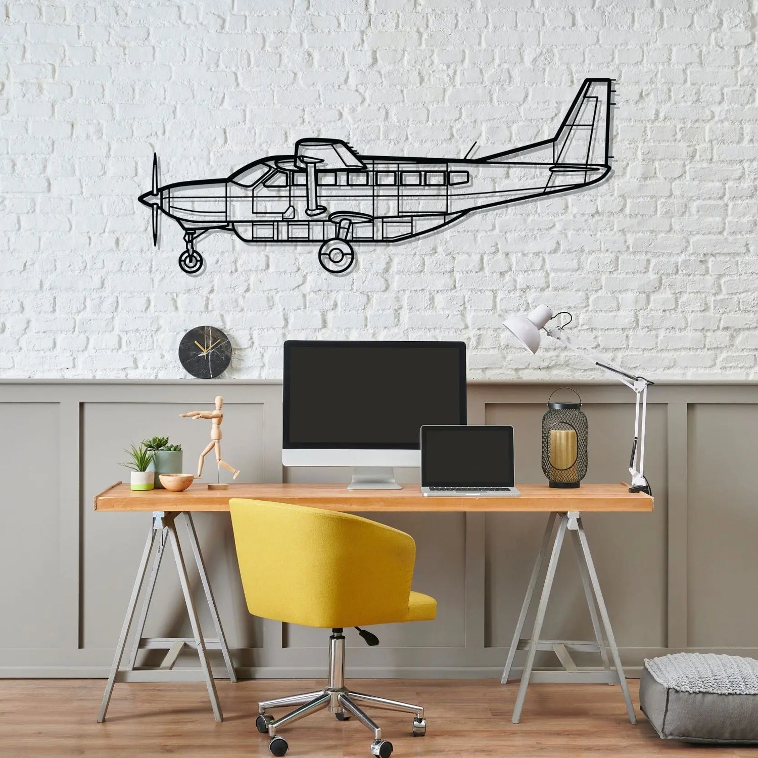 Décoration murale en métal - C208B Grand aircraftvibes