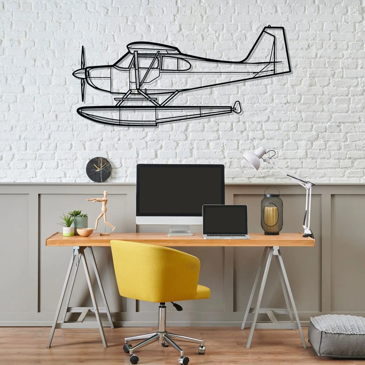 Décoration murale en métal - Citabria Silhouette aircraftvibes