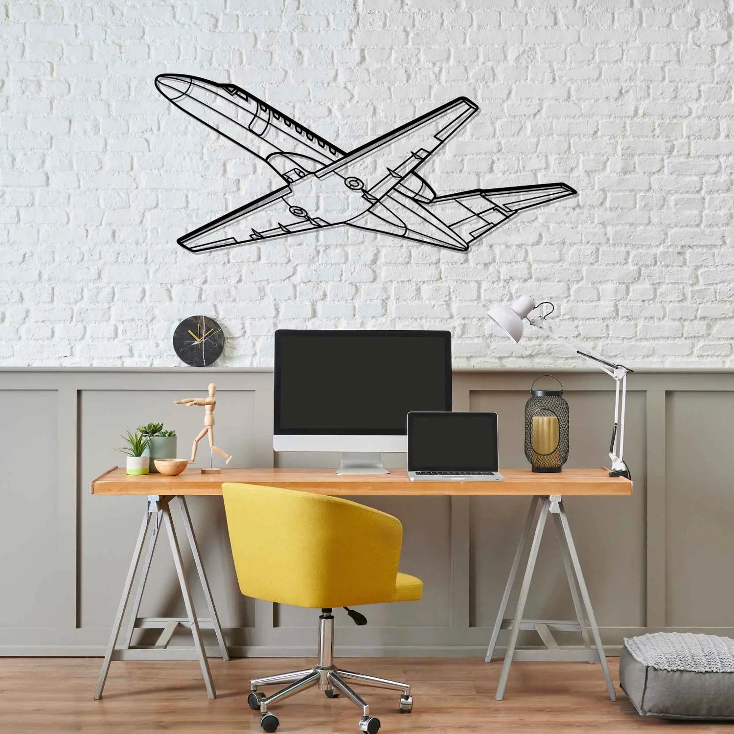 Décoration murale en métal - CJ3 Angle aircraftvibes