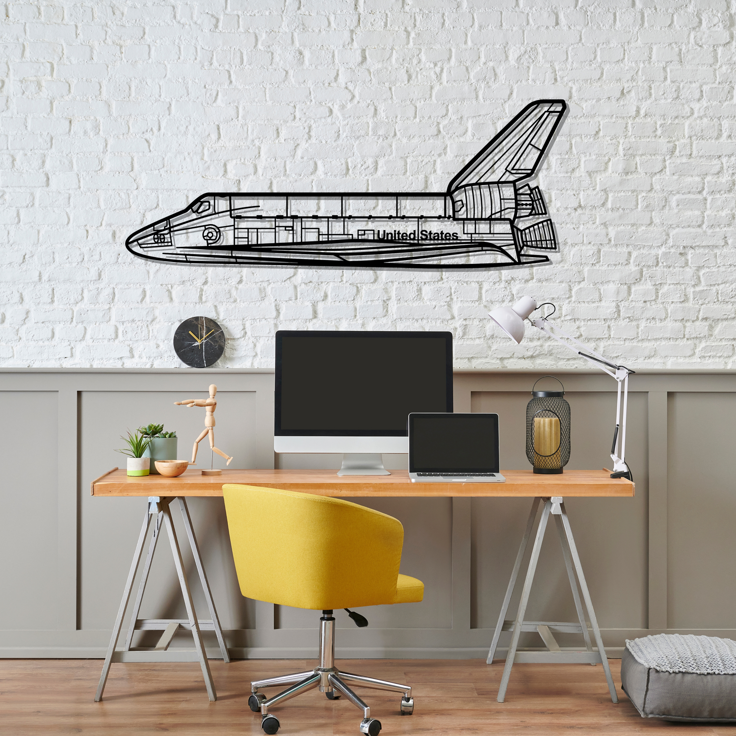 Décoration murale en métal - Space Shuttle aircraftvibes