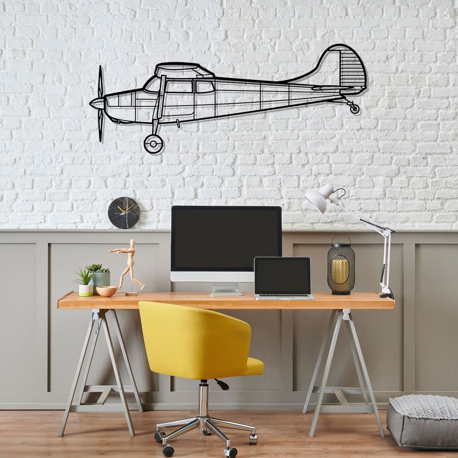 Décoration murale en métal - 170B Silhouette aircraftvibes