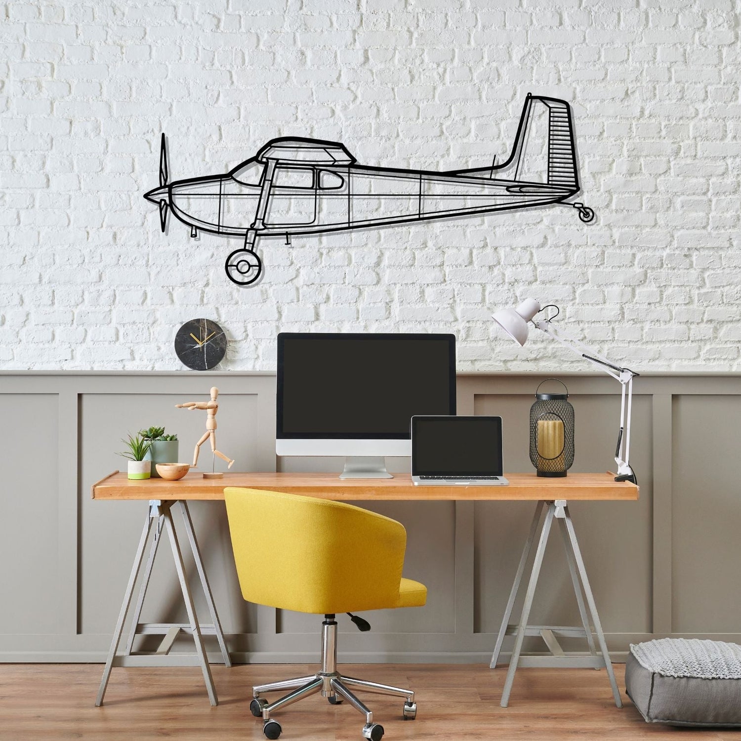 Décoration murale en métal - 180F Silhouette aircraftvibes
