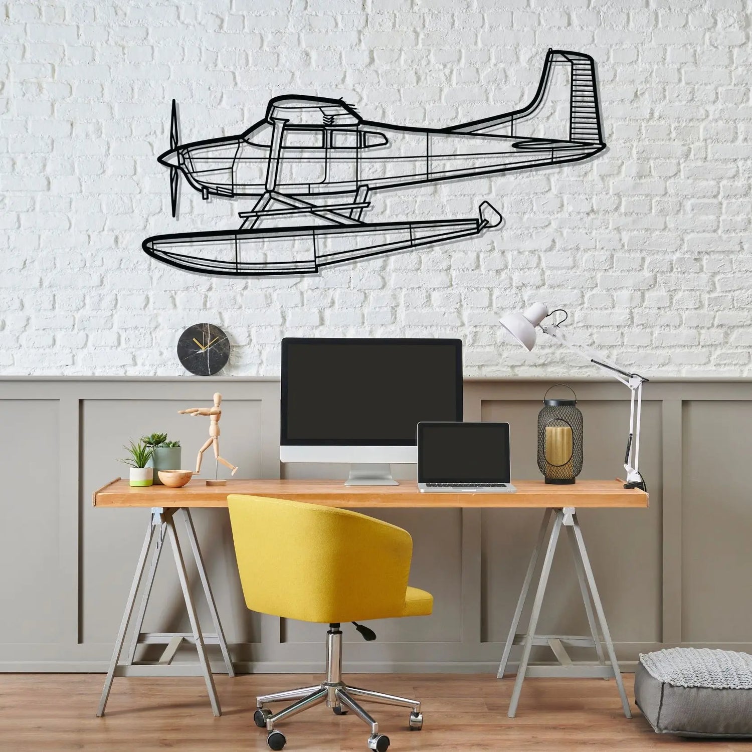 Décoration murale en métal - A185F Float aircraftvibes