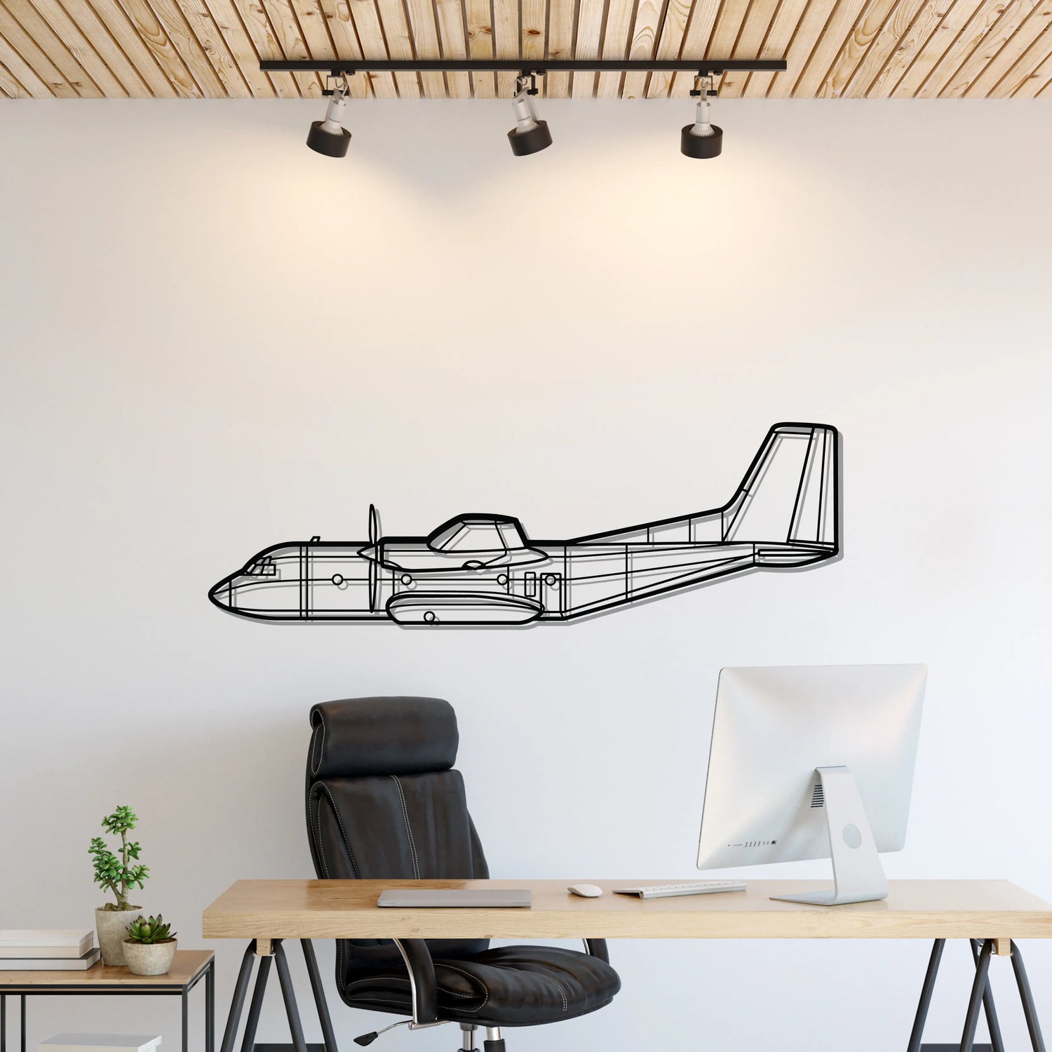 Décoration murale en métal - C-160 Silhouette aircraftvibes
