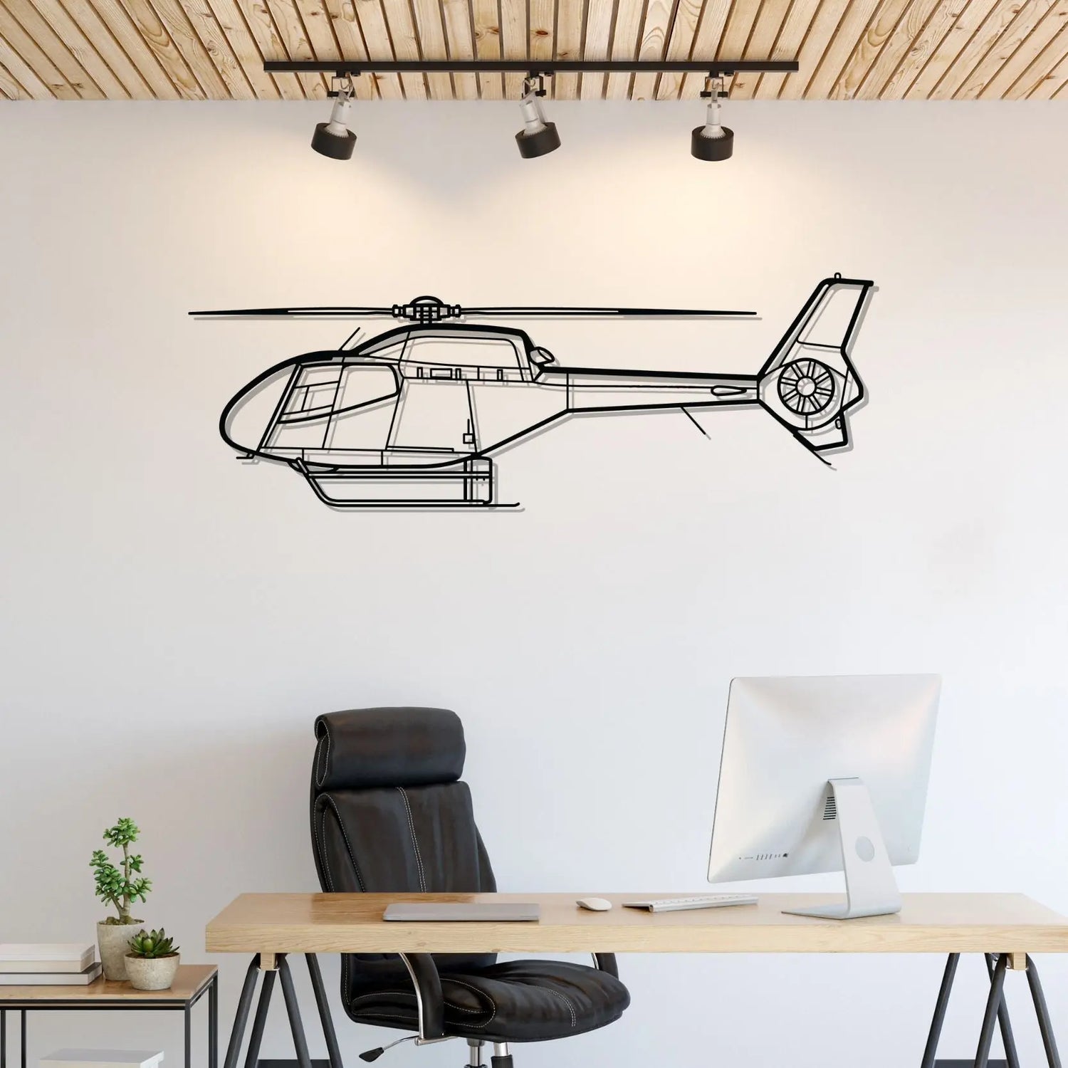 Décoration murale en métal - EC120 Silhouette aircraftvibes