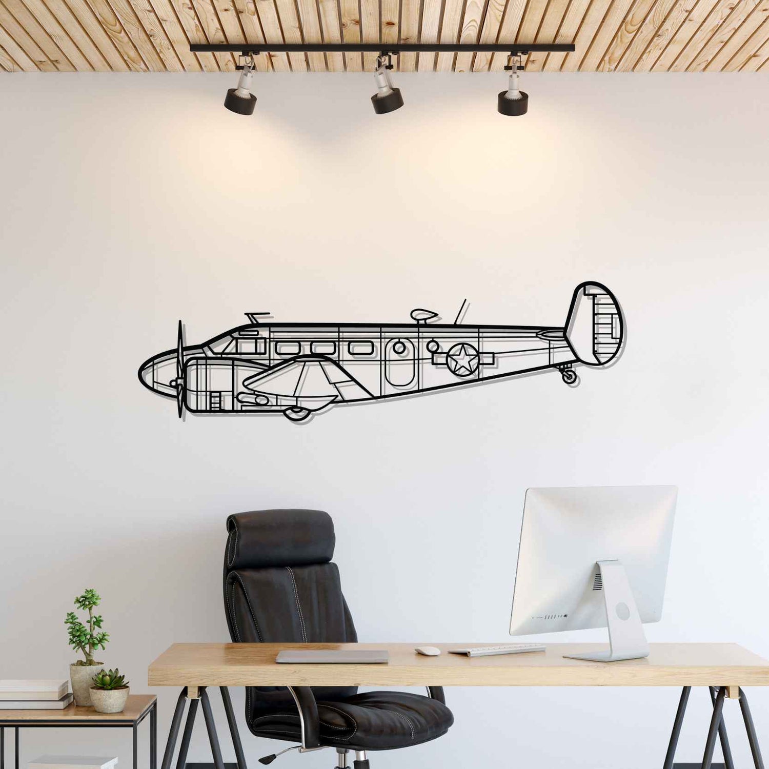 Décoration murale en métal - RC-45 Silhouette aircraftvibes