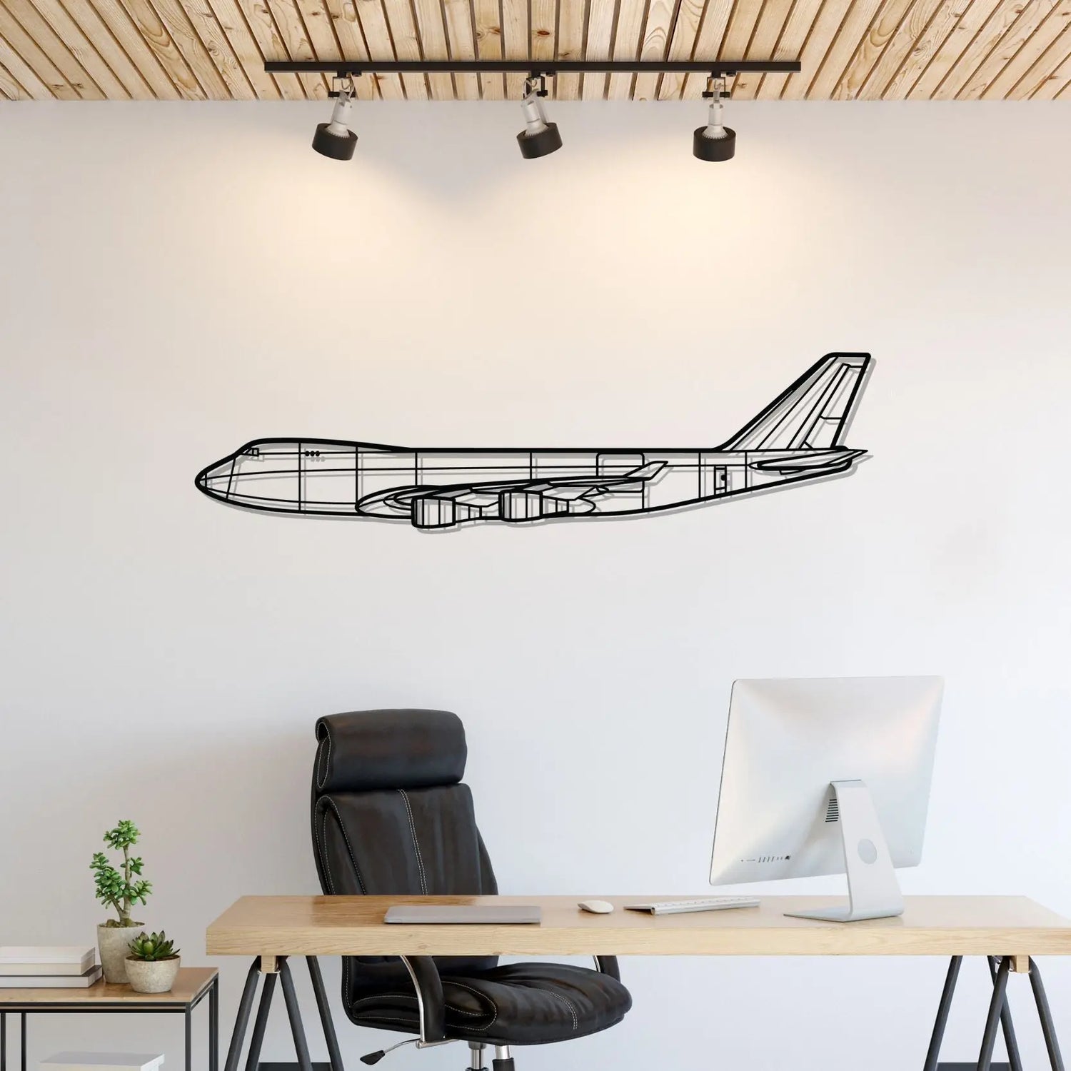 Décoration murale en métal - 747-400F Silhouette aircraftvibes
