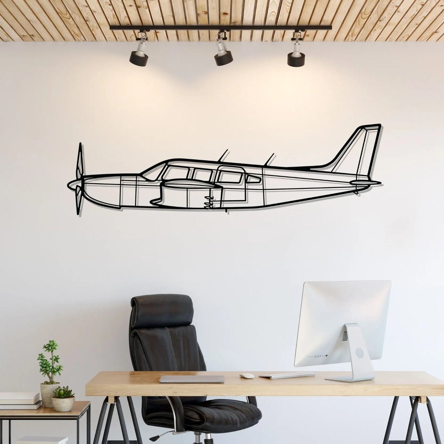 Décoration murale en métal - PA32R-301 Silhouette aircraftvibes