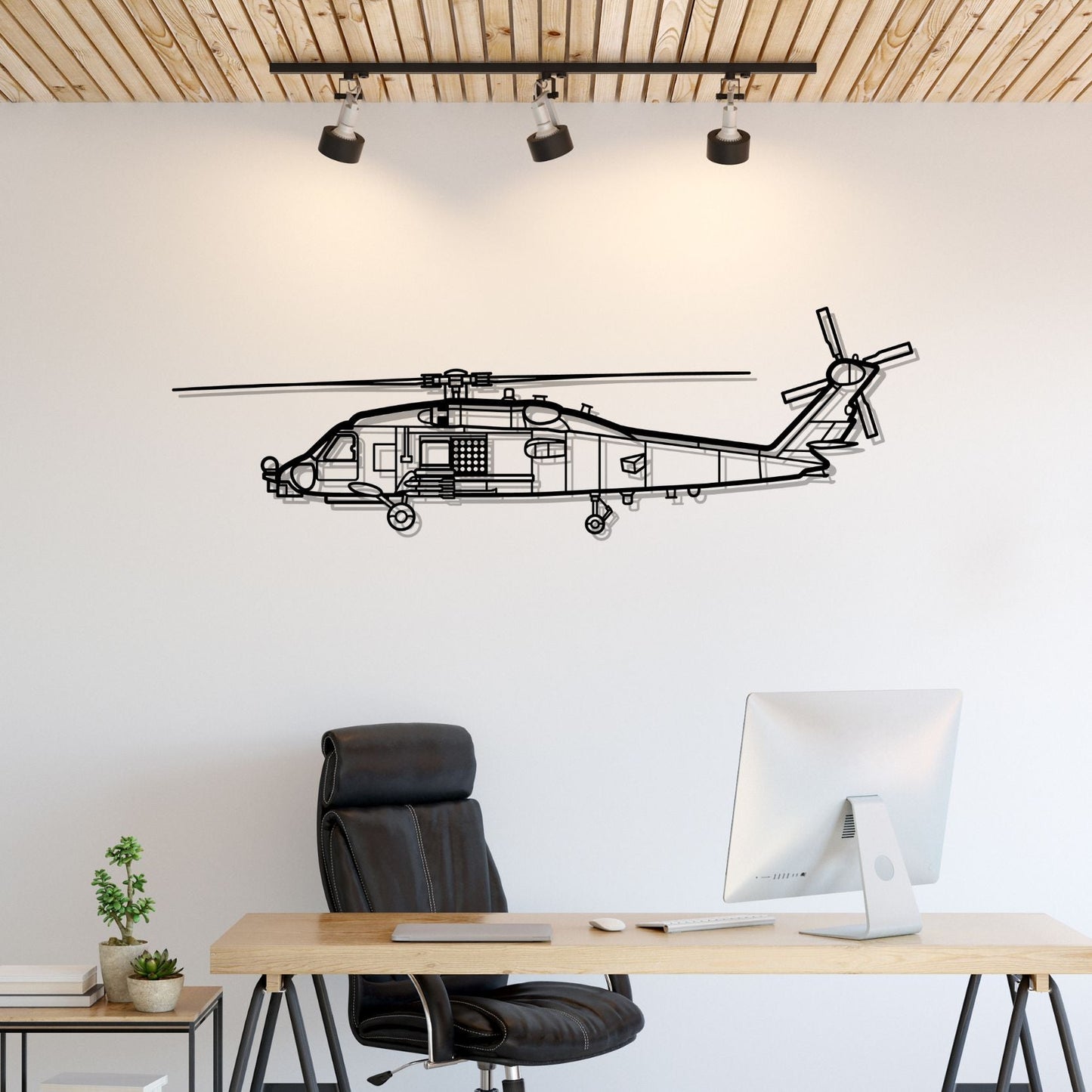 Décoration murale en métal - MH-60 Romeo